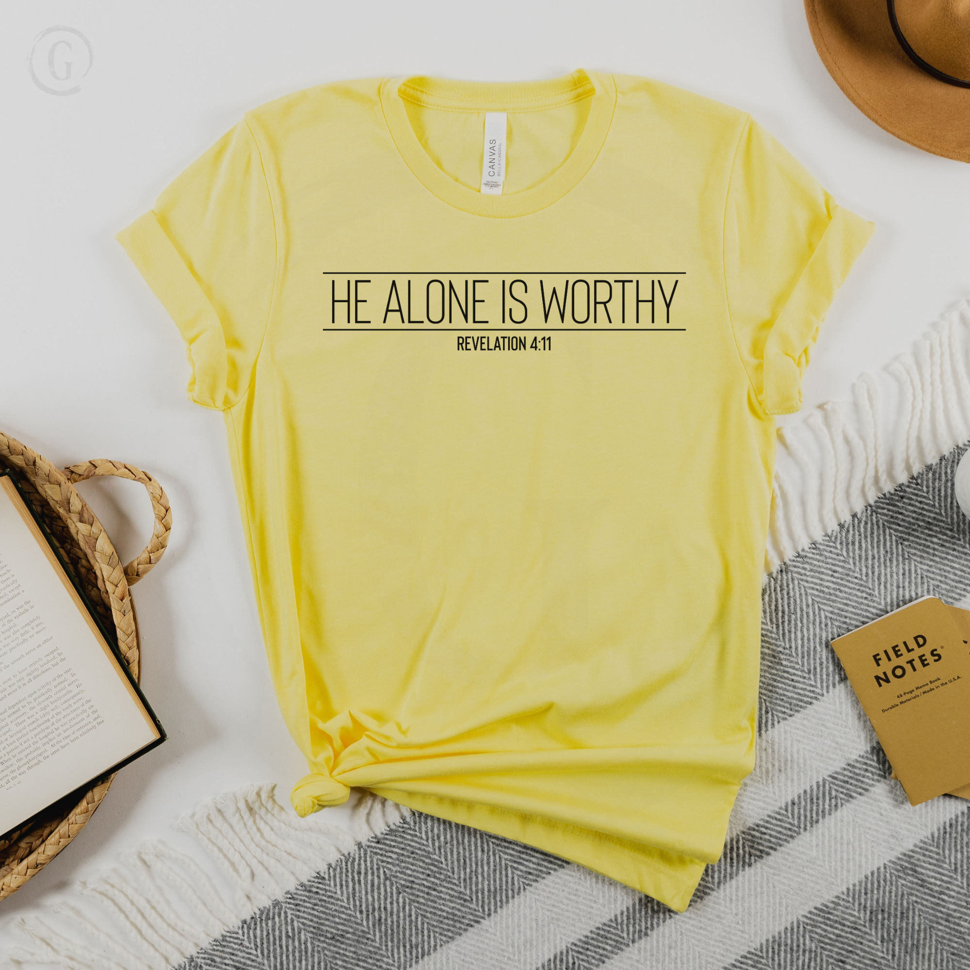 He Alone Is Worthy Revelation 4:11 Unisex Christian T-Shirt