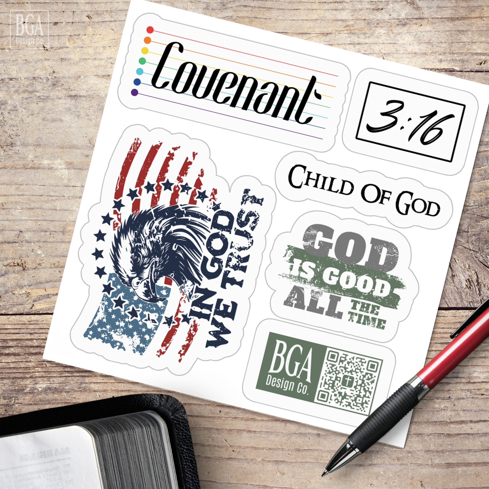 God & Country Stickers