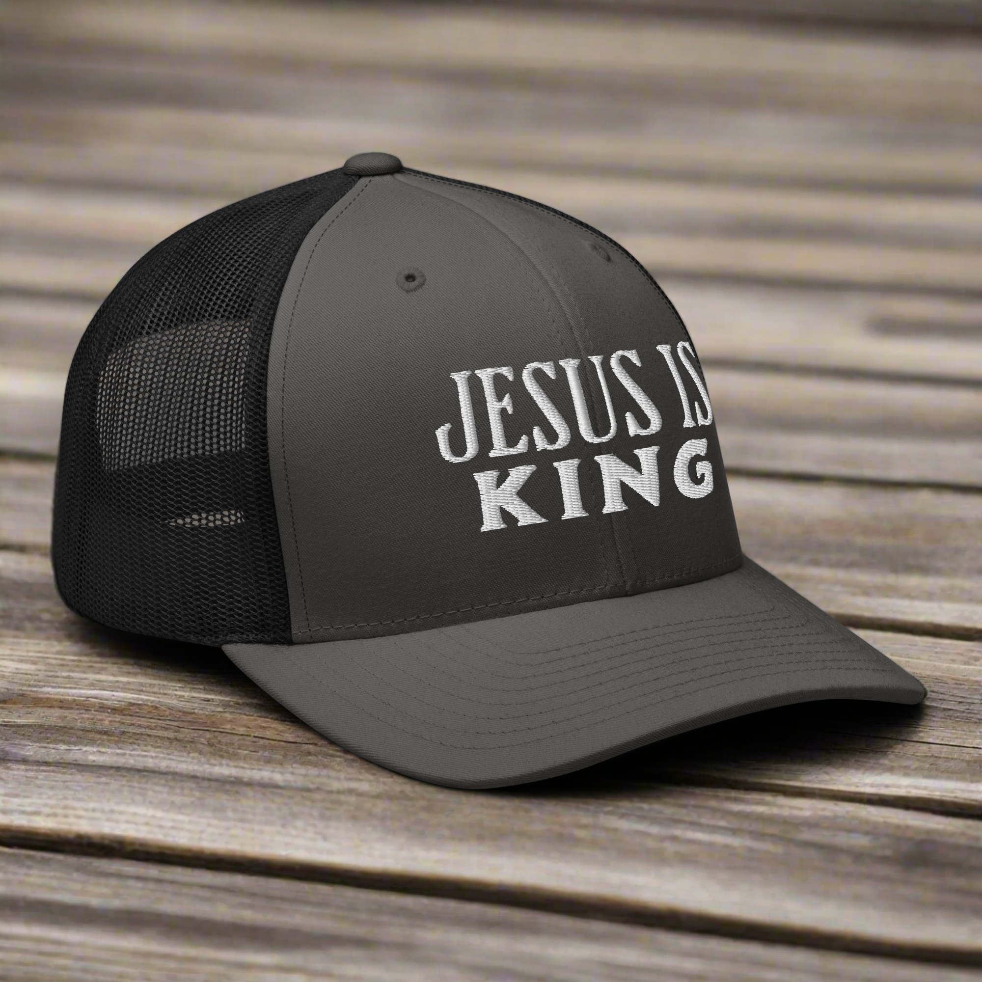 Jesus Is King Christian Trucker Hat
