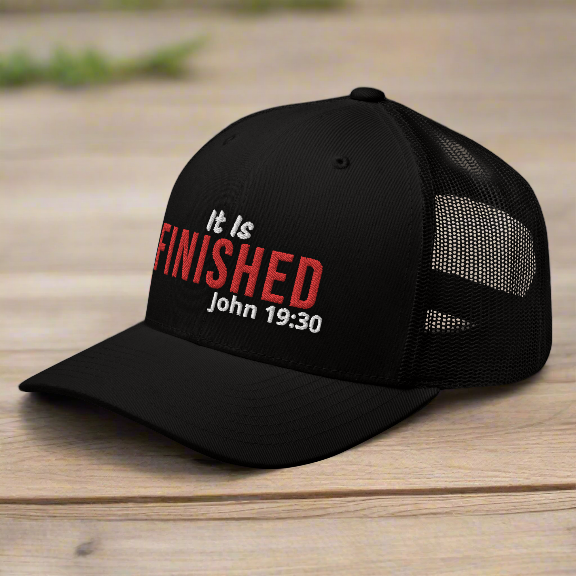 It Is Finished John 19:30 Trucker Hat