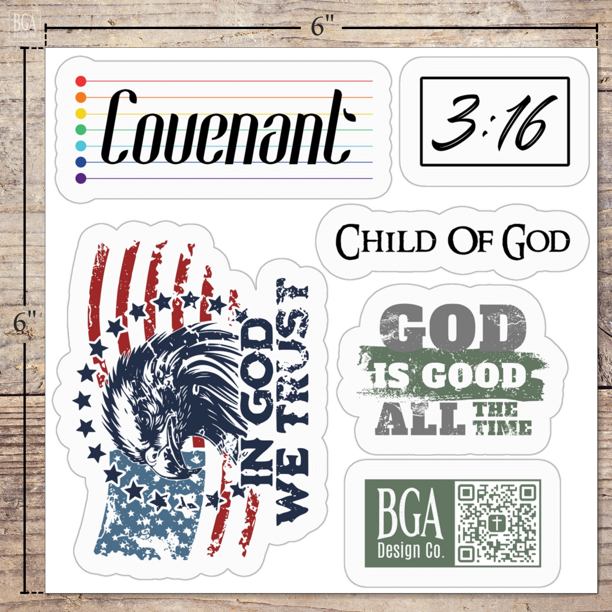 God & Country Stickers