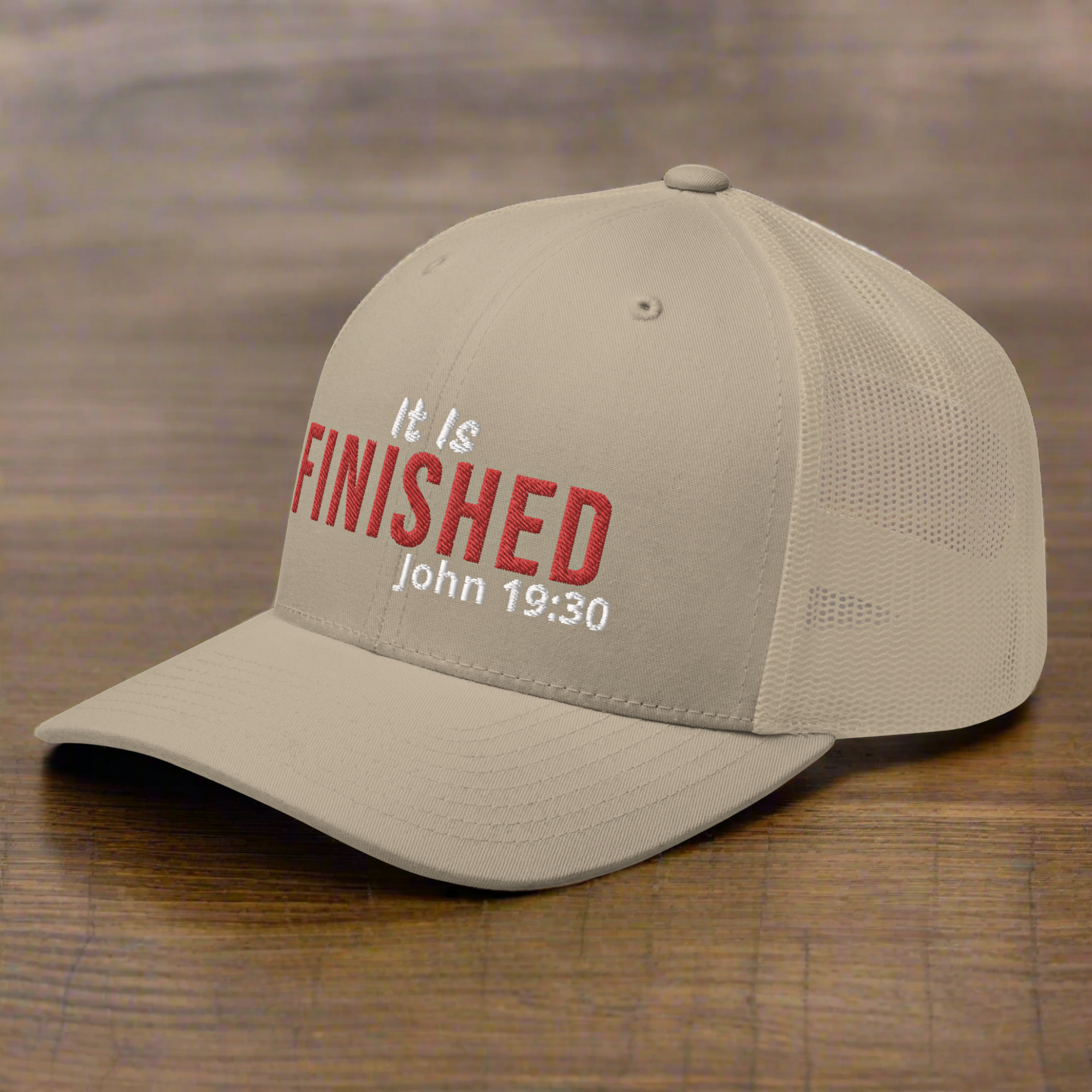 It Is Finished John 19:30 Trucker Hat