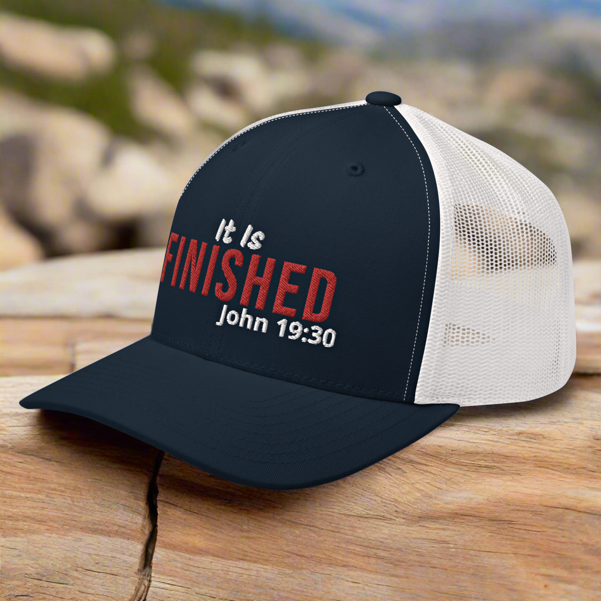 It Is Finished John 19:30 Trucker Hat