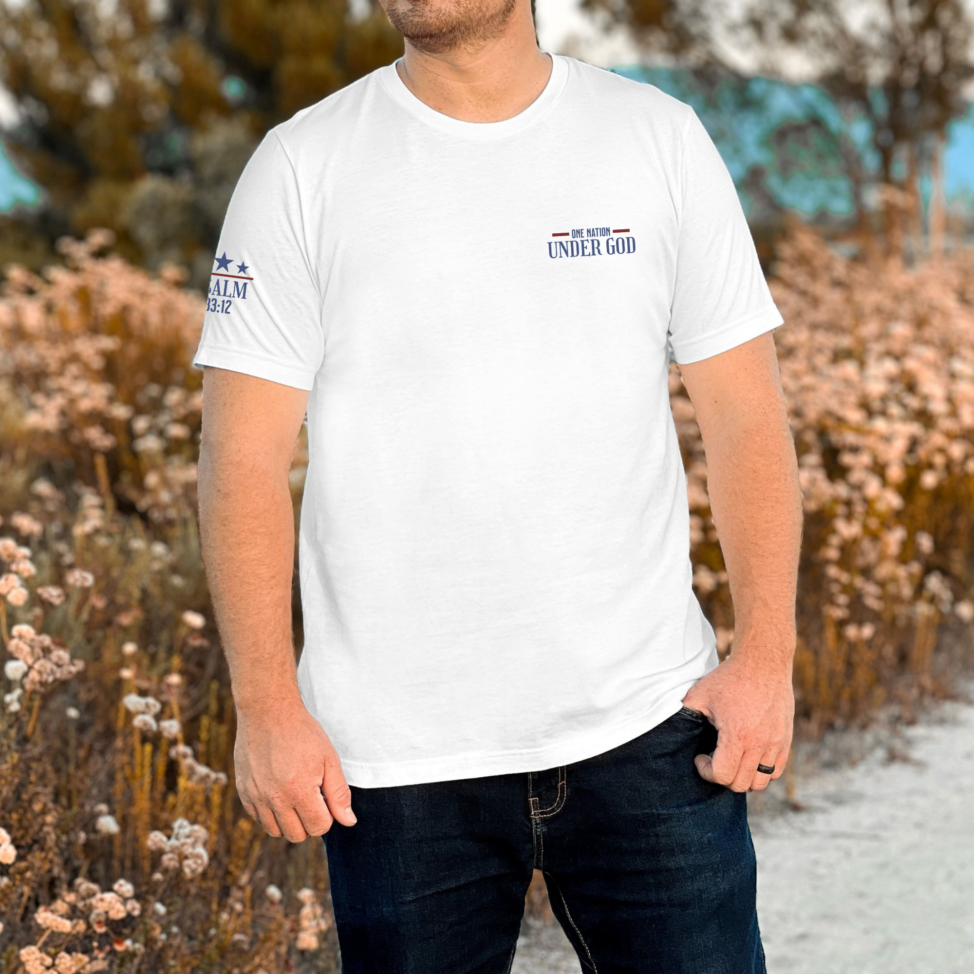 One Nation Under God Pocket-Size Print Unisex Christian T-Shirt