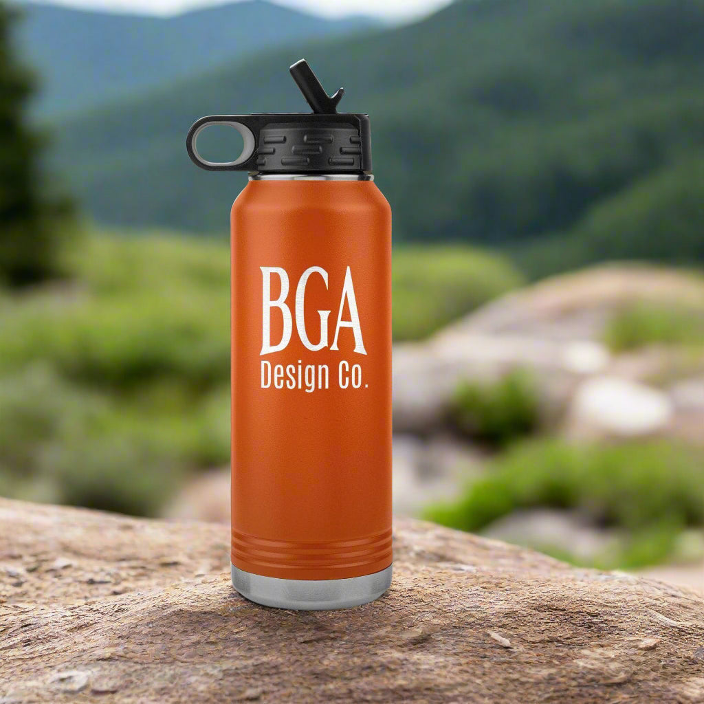 By Grace Alone Design Co. Logo 32oz Insulated Water Bottle