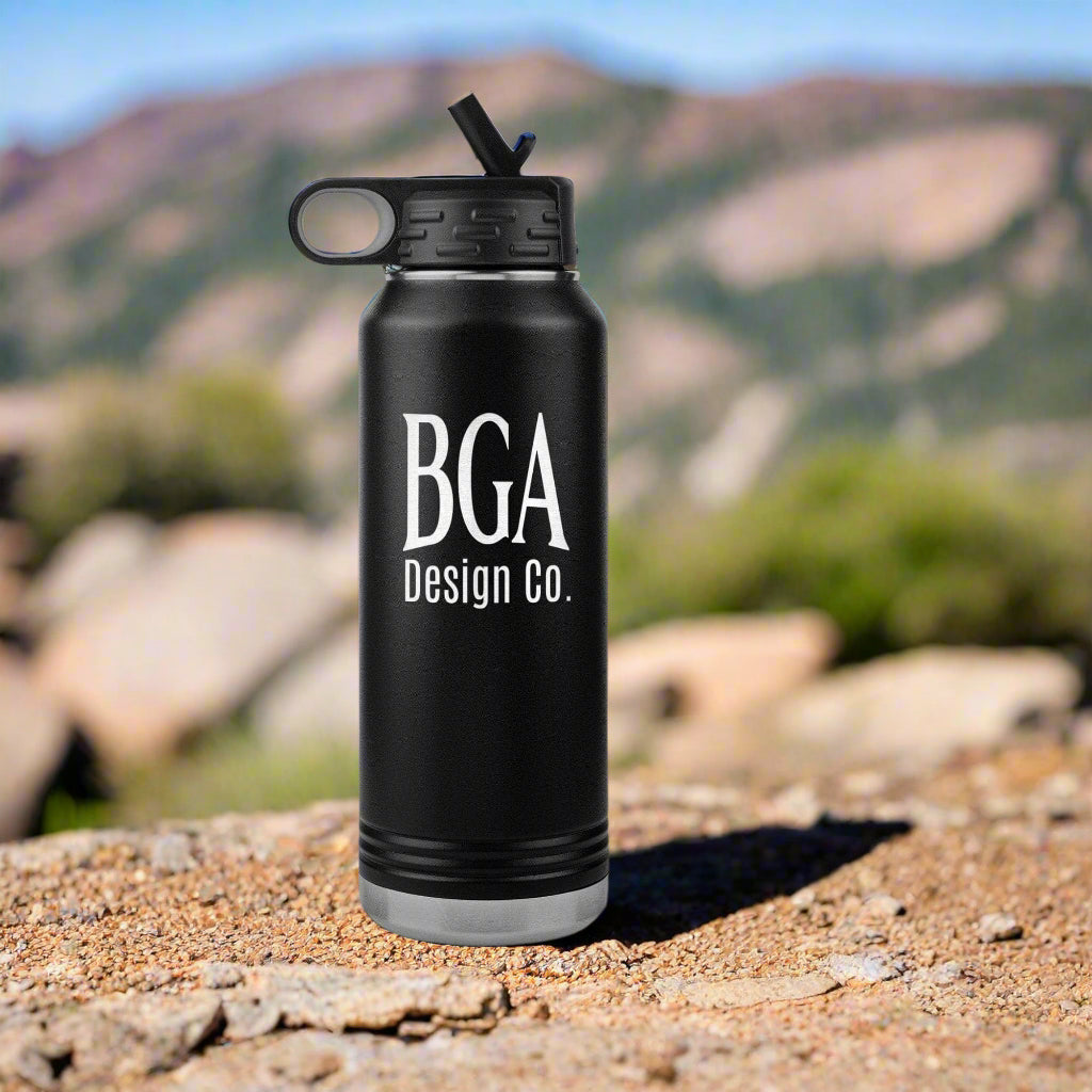 By Grace Alone Design Co. Logo 32oz Insulated Water Bottle