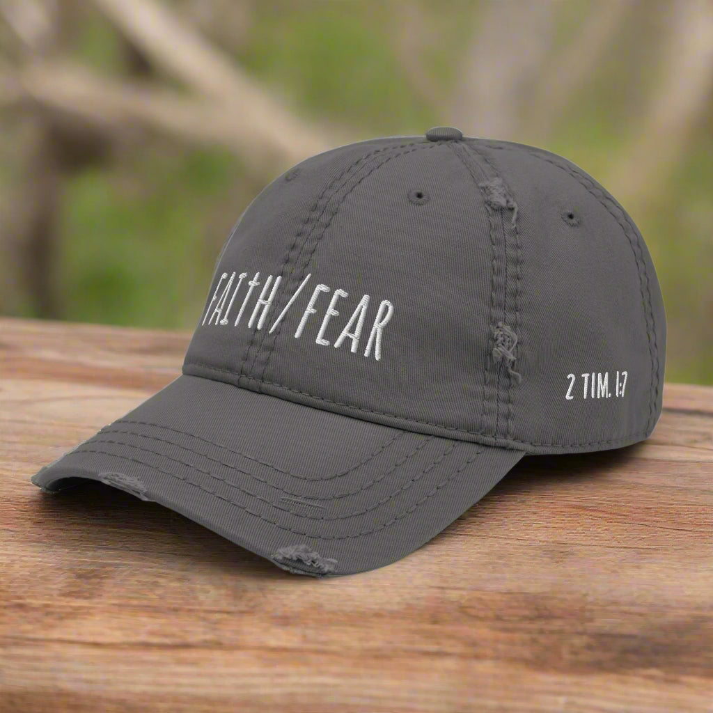 Gray cap with text &