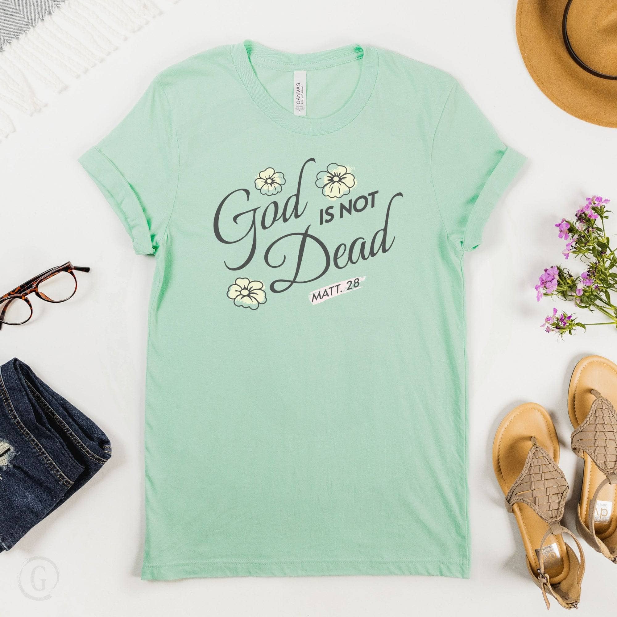 God Is Not Dead Matthew 28 Unisex T-Shirt Classics Mint
