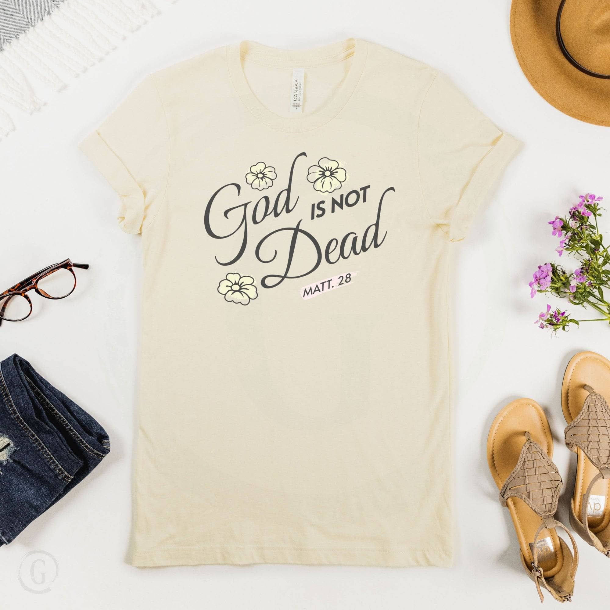 God Is Not Dead Matthew 28 Unisex T-Shirt Classics Natural