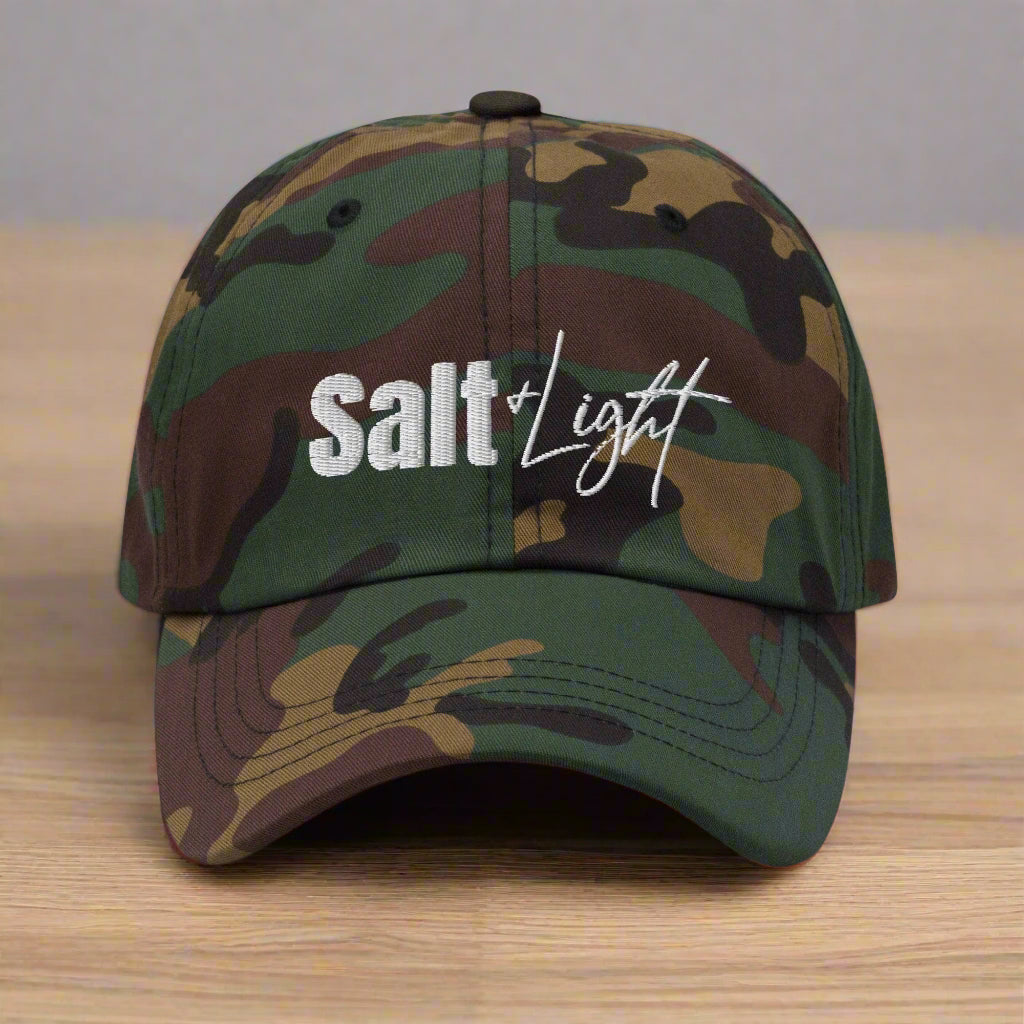 Salt & Light Matthew 5:13-16 Dad Hat Green Camo