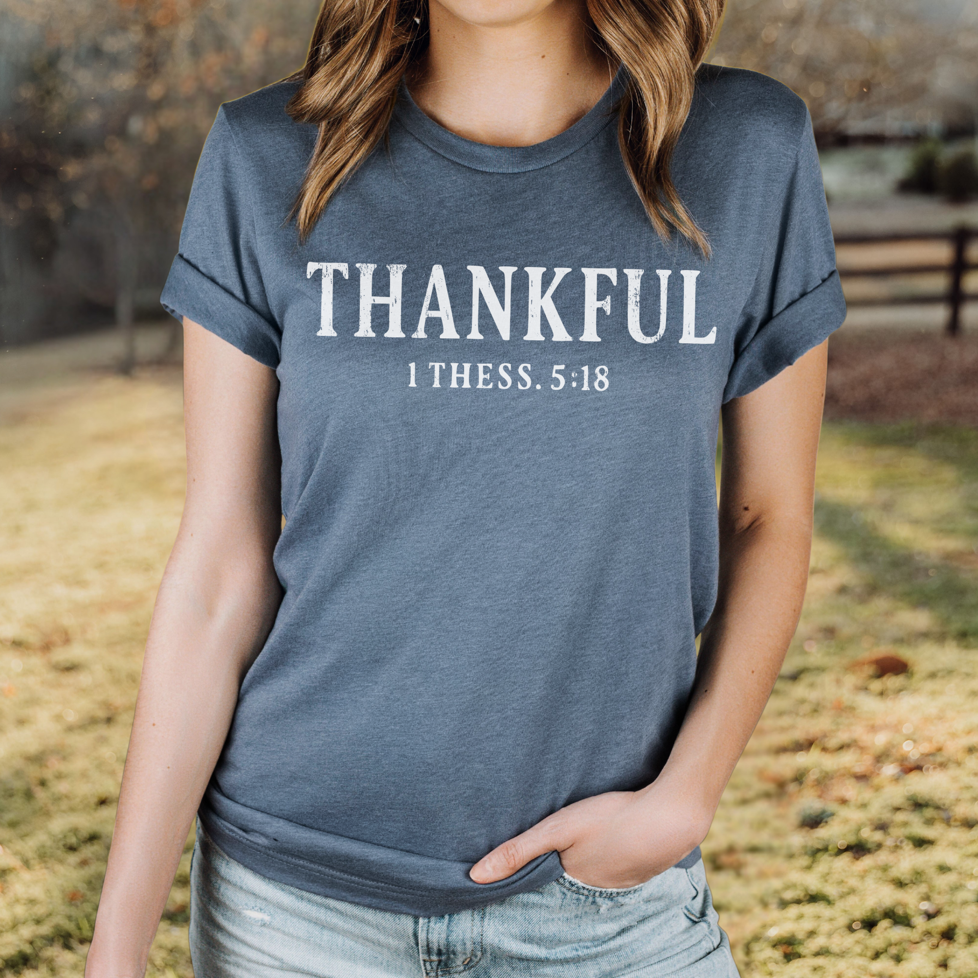 Thankful 1 Thessalonians 5:18 Christian Unisex T-Shirt