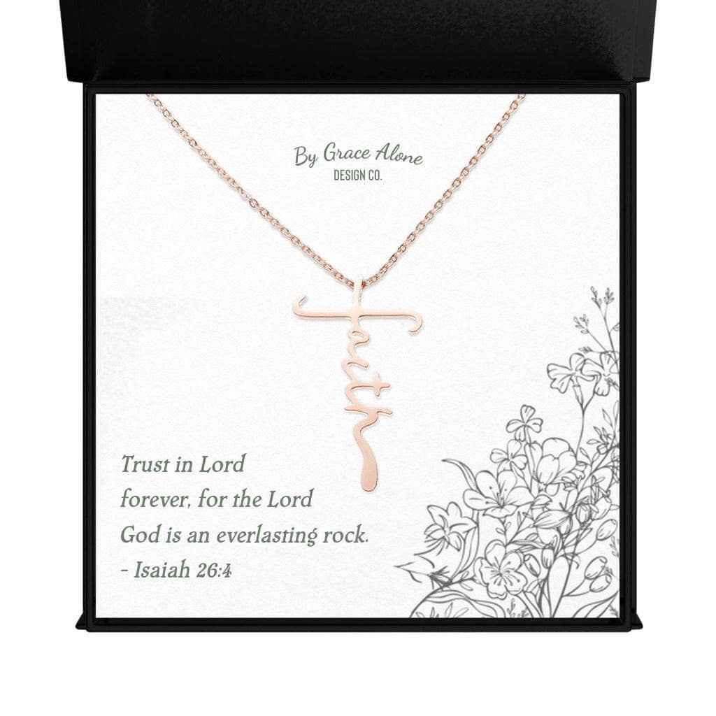 Faith necklace with box