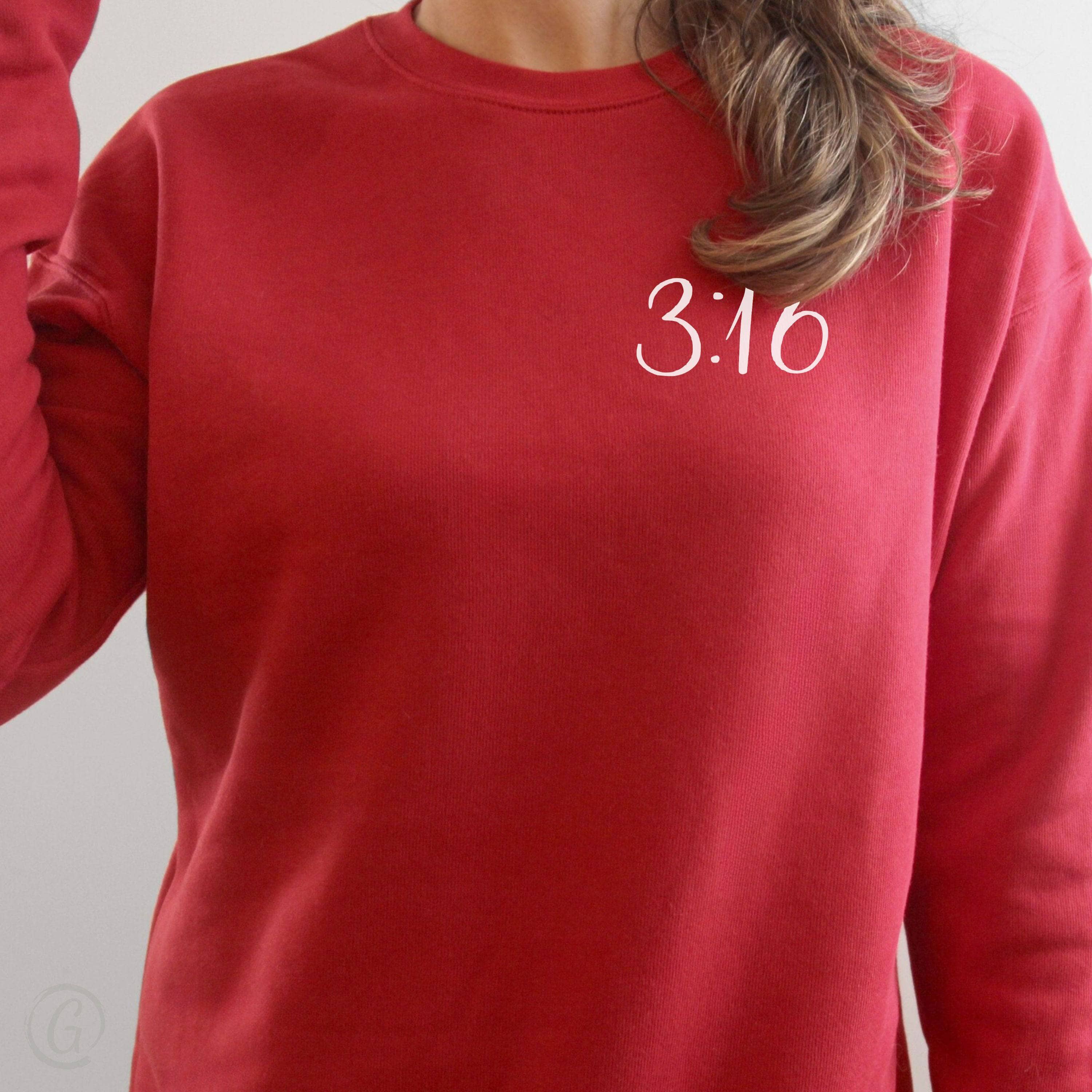 3:16 Premium Unisex Sweatshirt Red