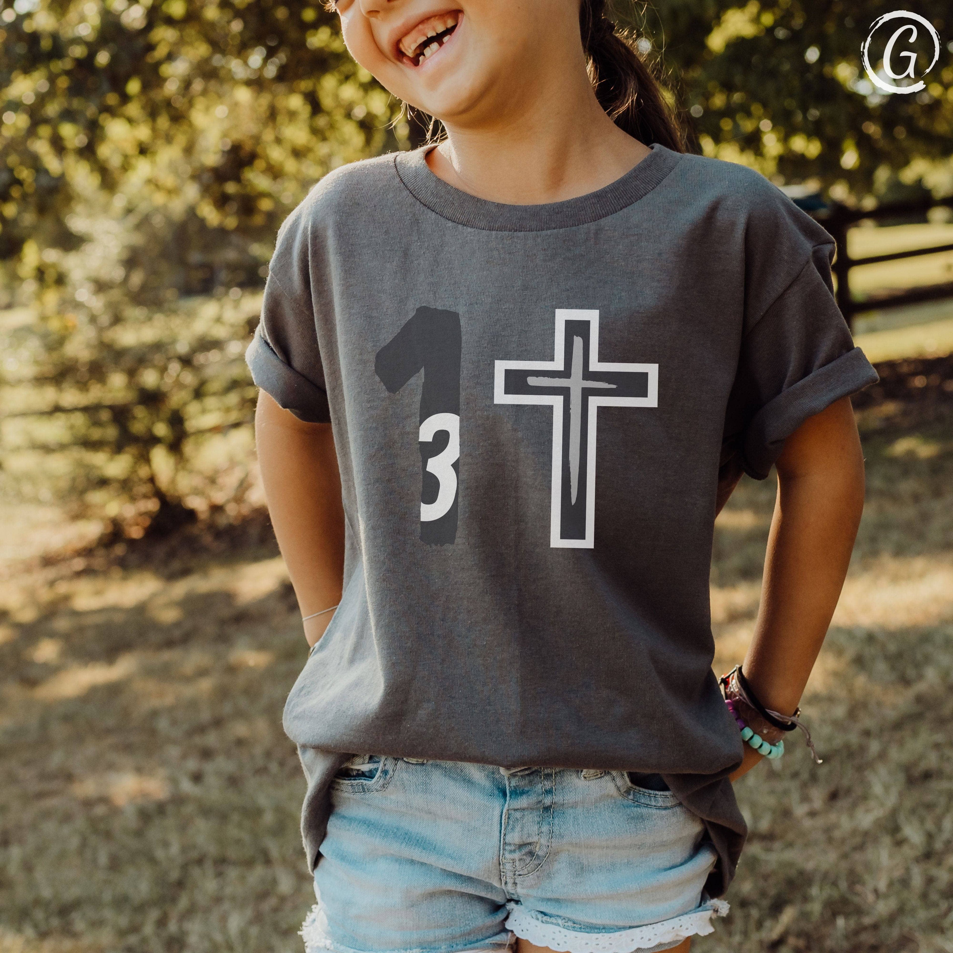 3 in 1 Holy Trinity Youth T-Shirt Heather Charcoal