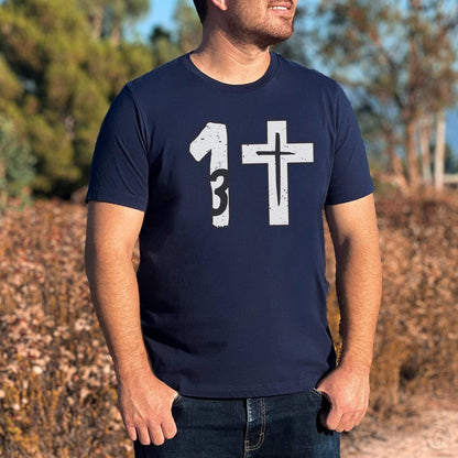 3 In 1 Triune God Unisex T-Shirt Classics Navy