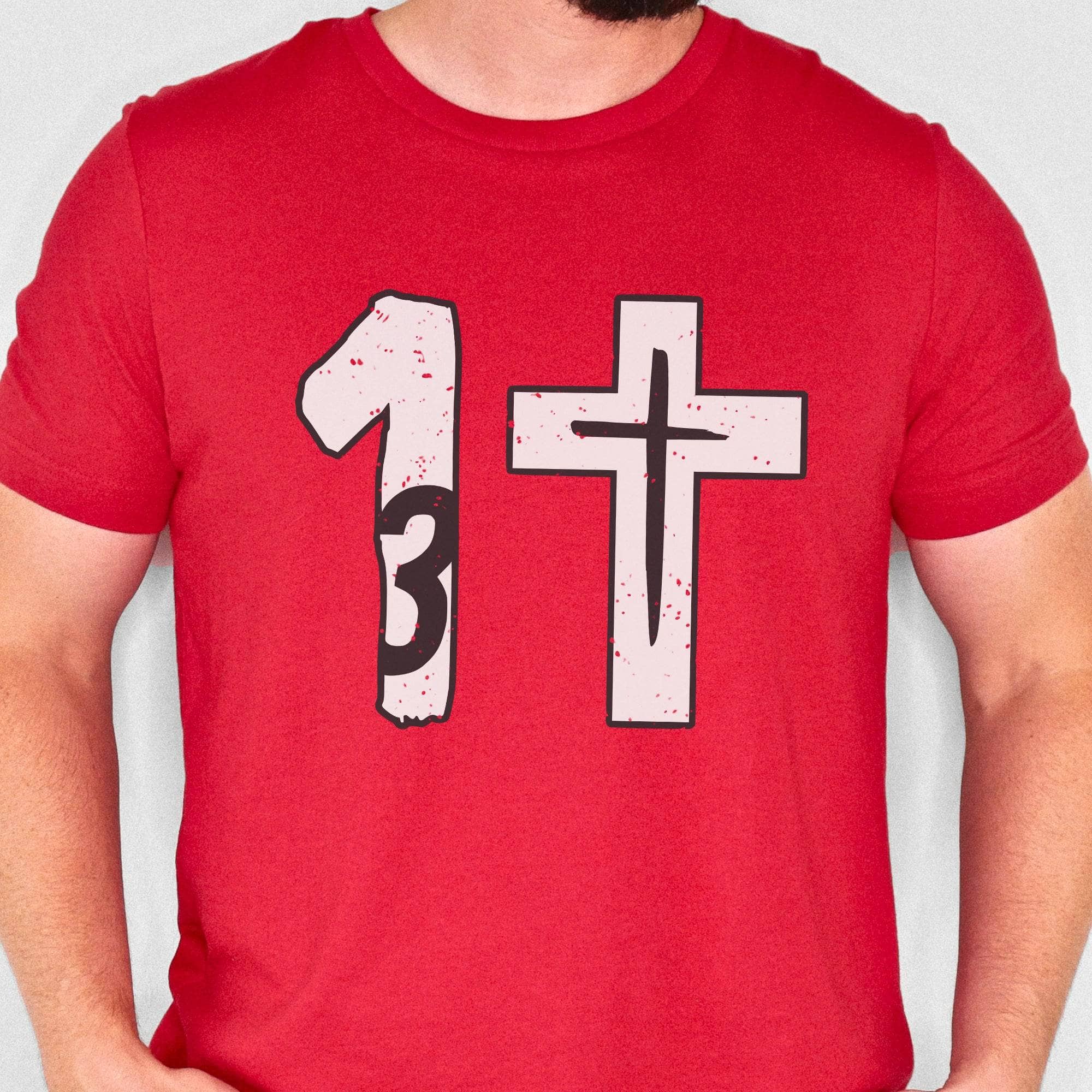 3 In 1 Triune God Unisex T-Shirt Classics Red