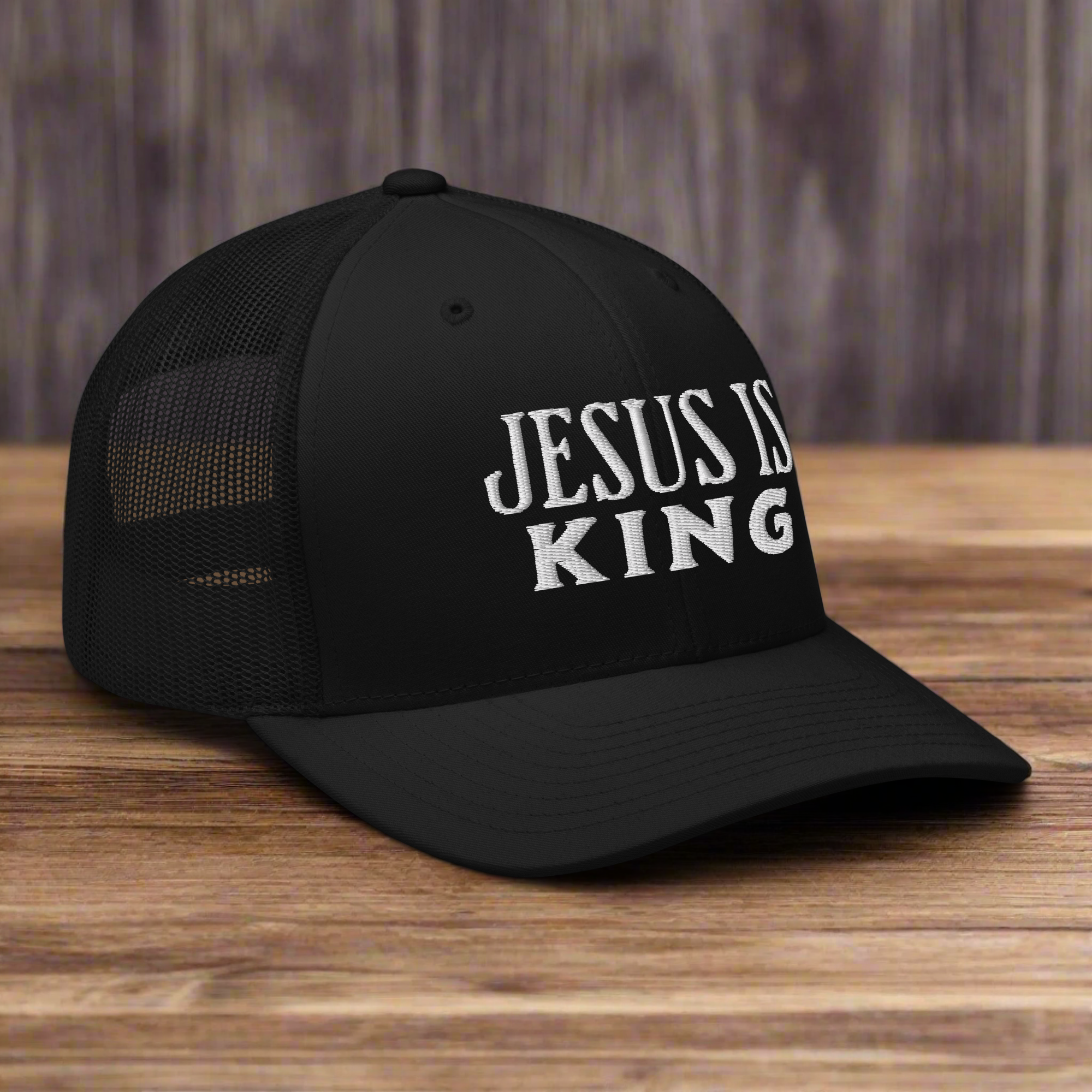 Jesus Is King Christian Trucker Hat