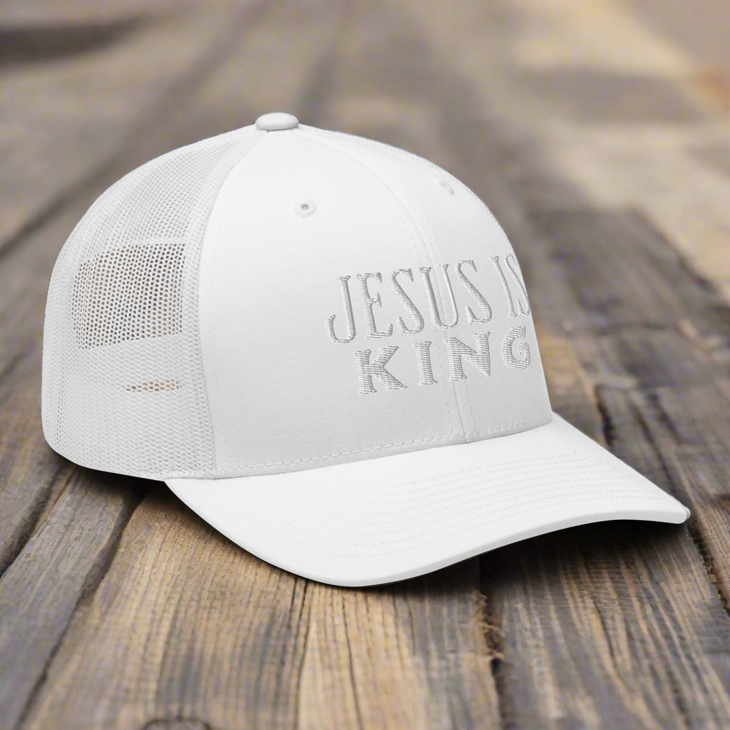 Jesus Is King Christian Trucker Hat