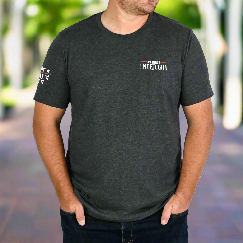 One Nation Under God Pocket-Size Print Unisex Christian T-Shirt