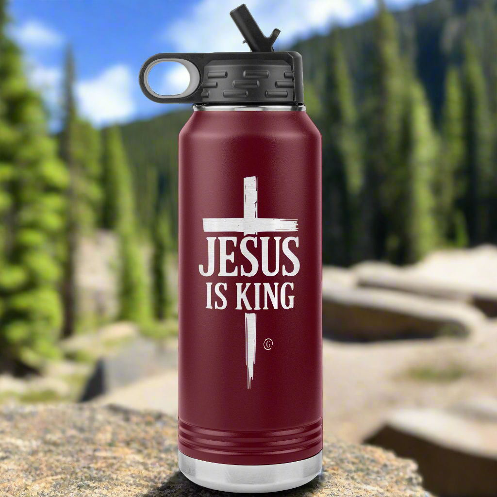 Jesus_Is_King_32oz_Water_Bottle_WB_Tumbler_Maroon_Mockup.png