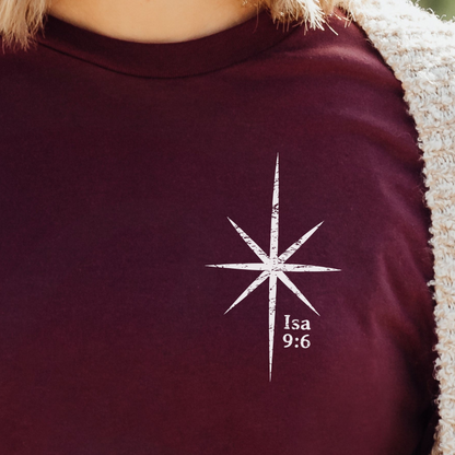 Christmas Star Isaiah 9:6 Unisex Christian T-Shirt