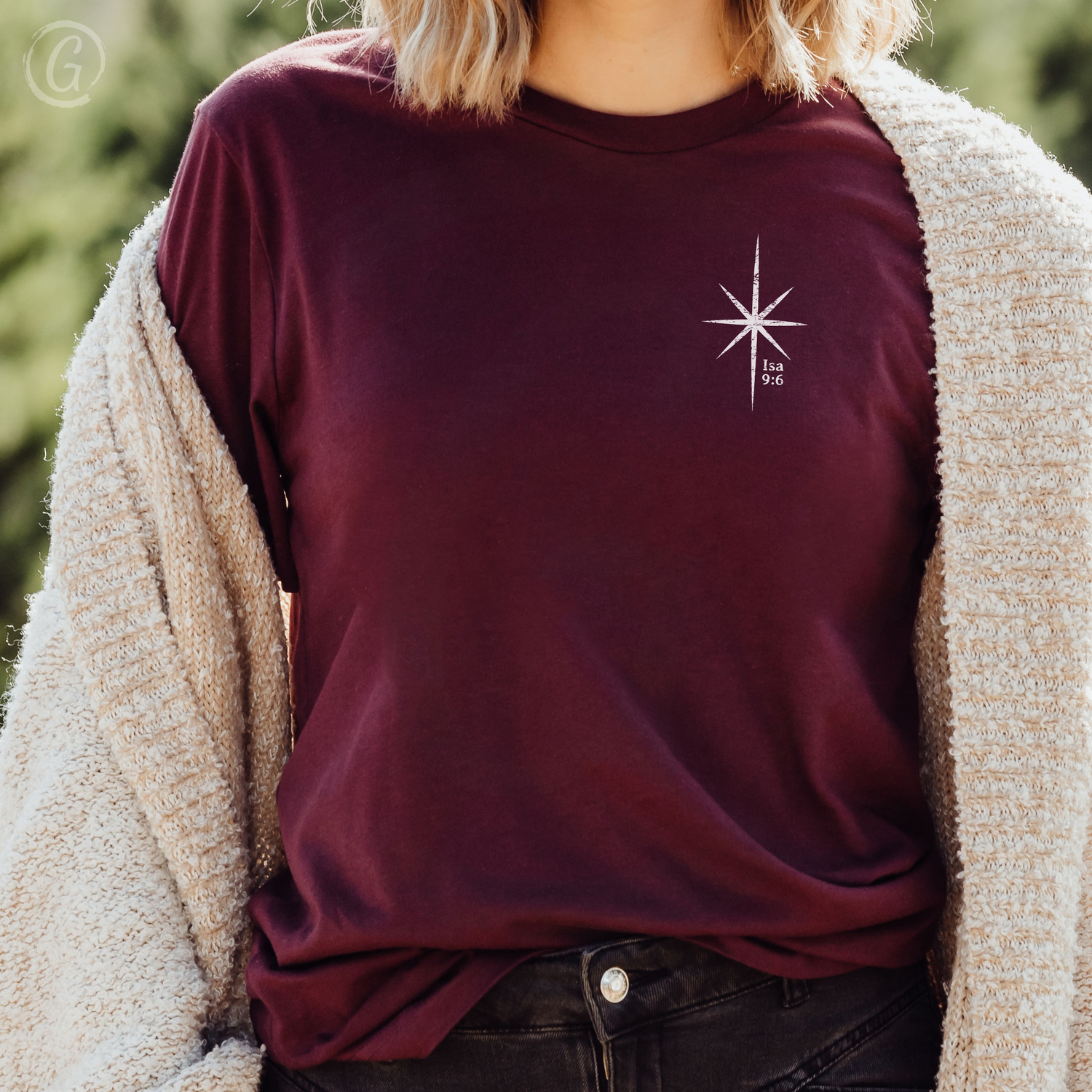 Christmas Star Isaiah 9:6 Unisex Christian T-Shirt
