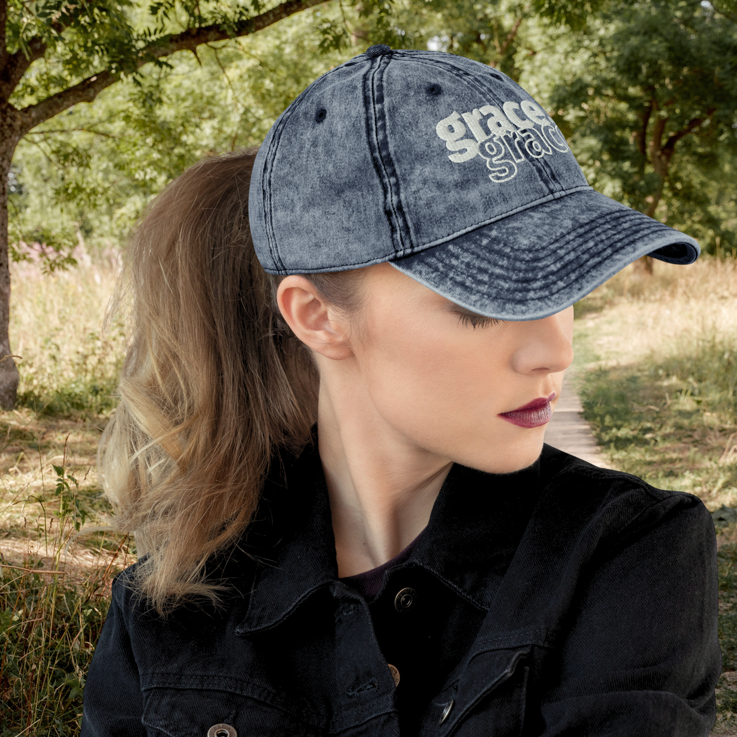 Grace Upon Grace Vintage Christian Dad Hat