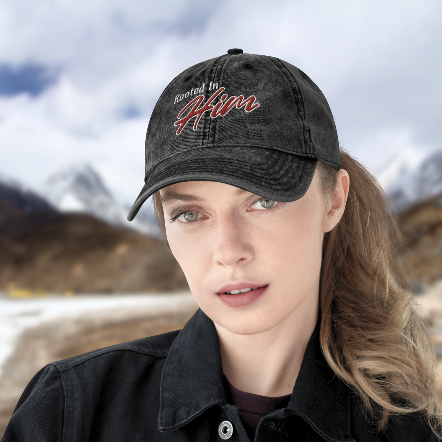 Rooted In Him Vintage Christian Dad Hat