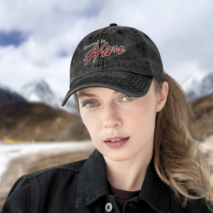 Rooted In Him Vintage Christian Dad Hat
