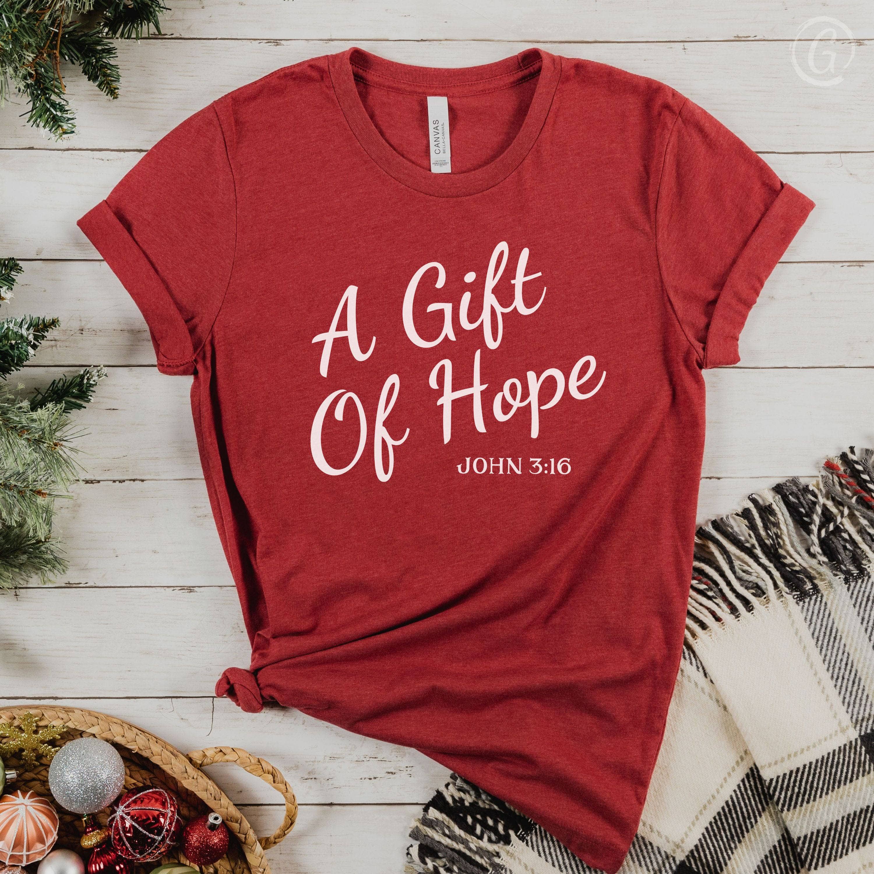 A Gift Of Hope Unisex T-Shirt Heathers Heather Red