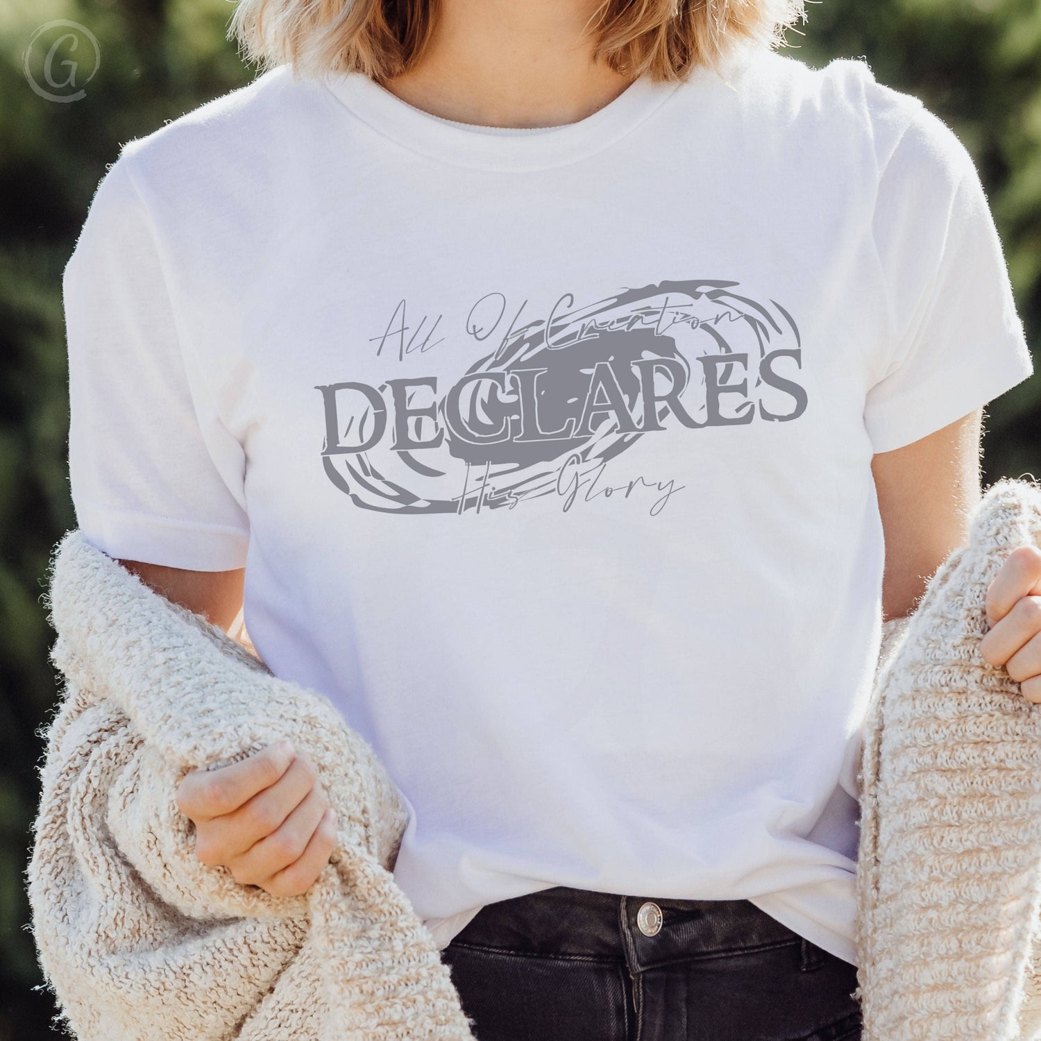 All Of Creation Declares His Glory (Milky Way) Unisex T-Shirt Classics White