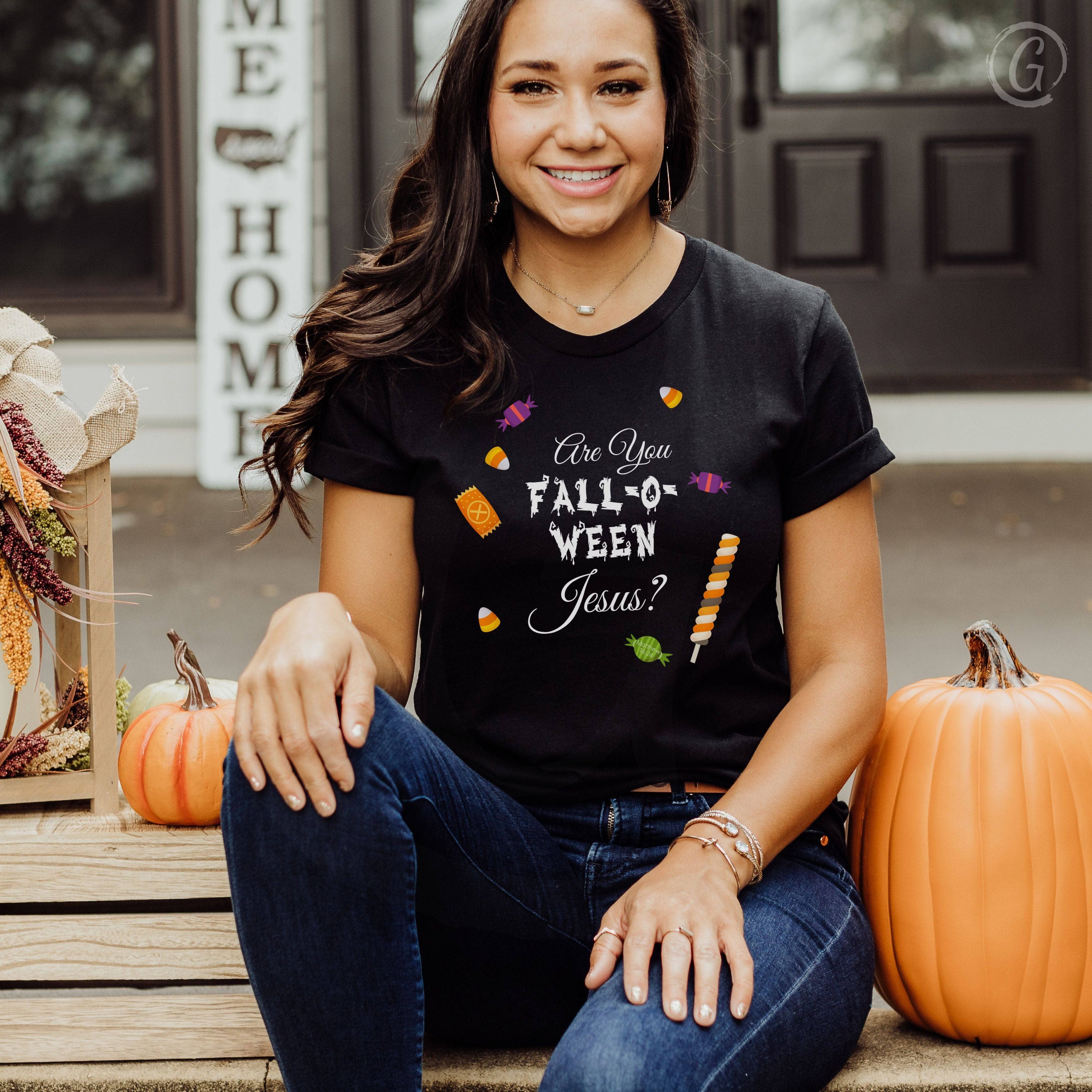 Are You Fall-O-Ween Jesus? Unisex T-Shirt Classics Black