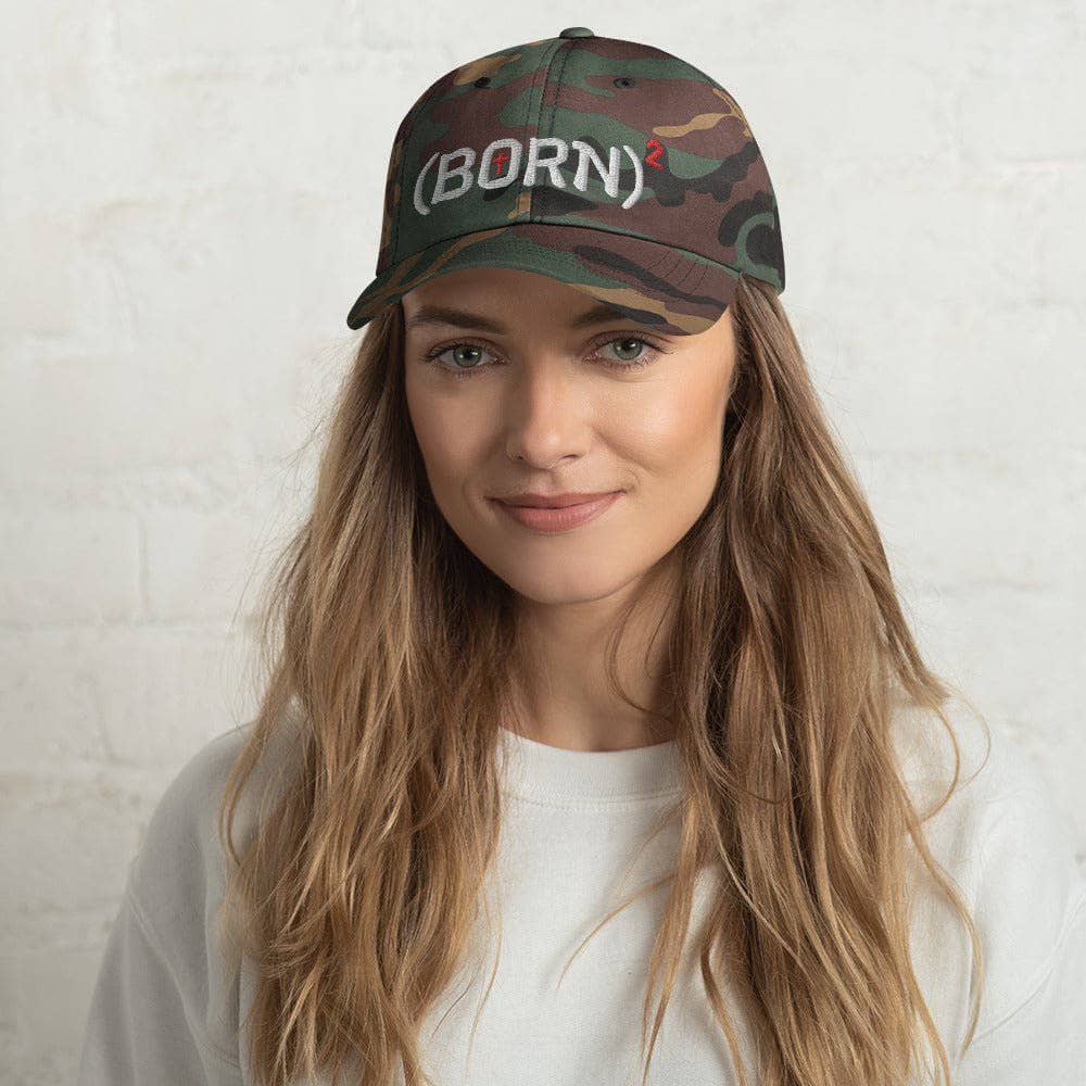 (Born)² Dad Hat Green Camo