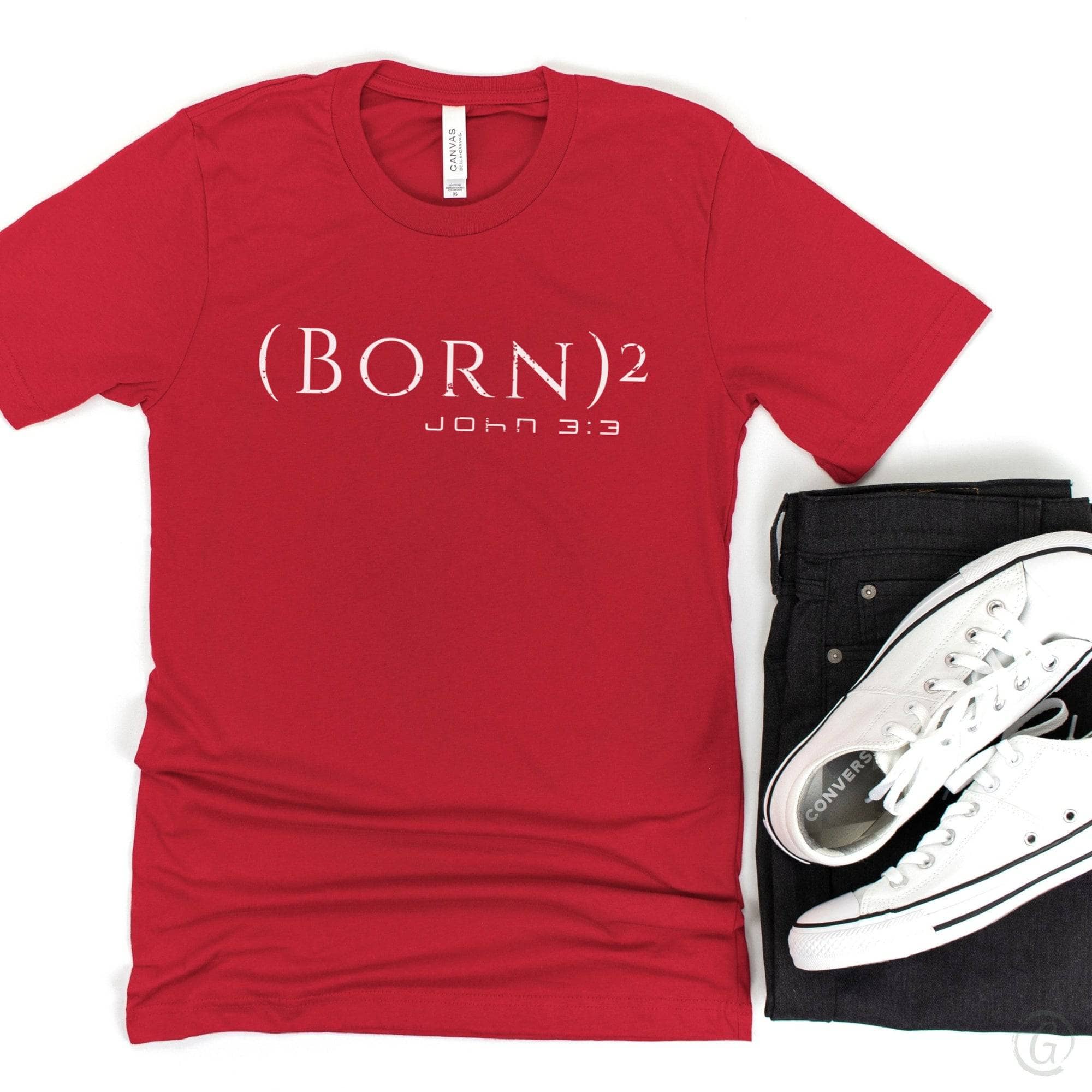 (Born)² John 3:3 Unisex T-Shirt Classics Red