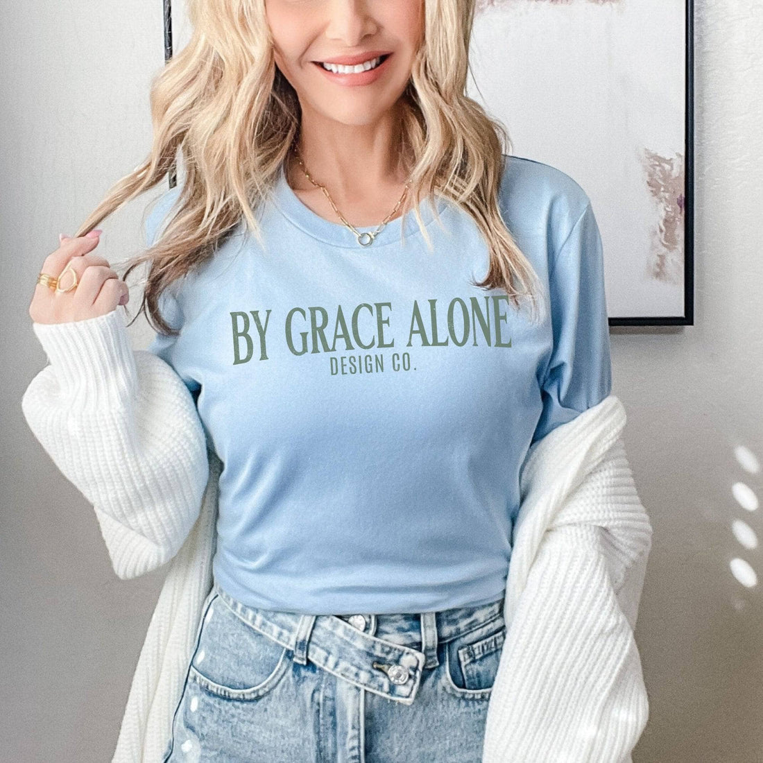 By Grace Alone Design Co. Logo Unisex T-Shirt Classics Baby Blue