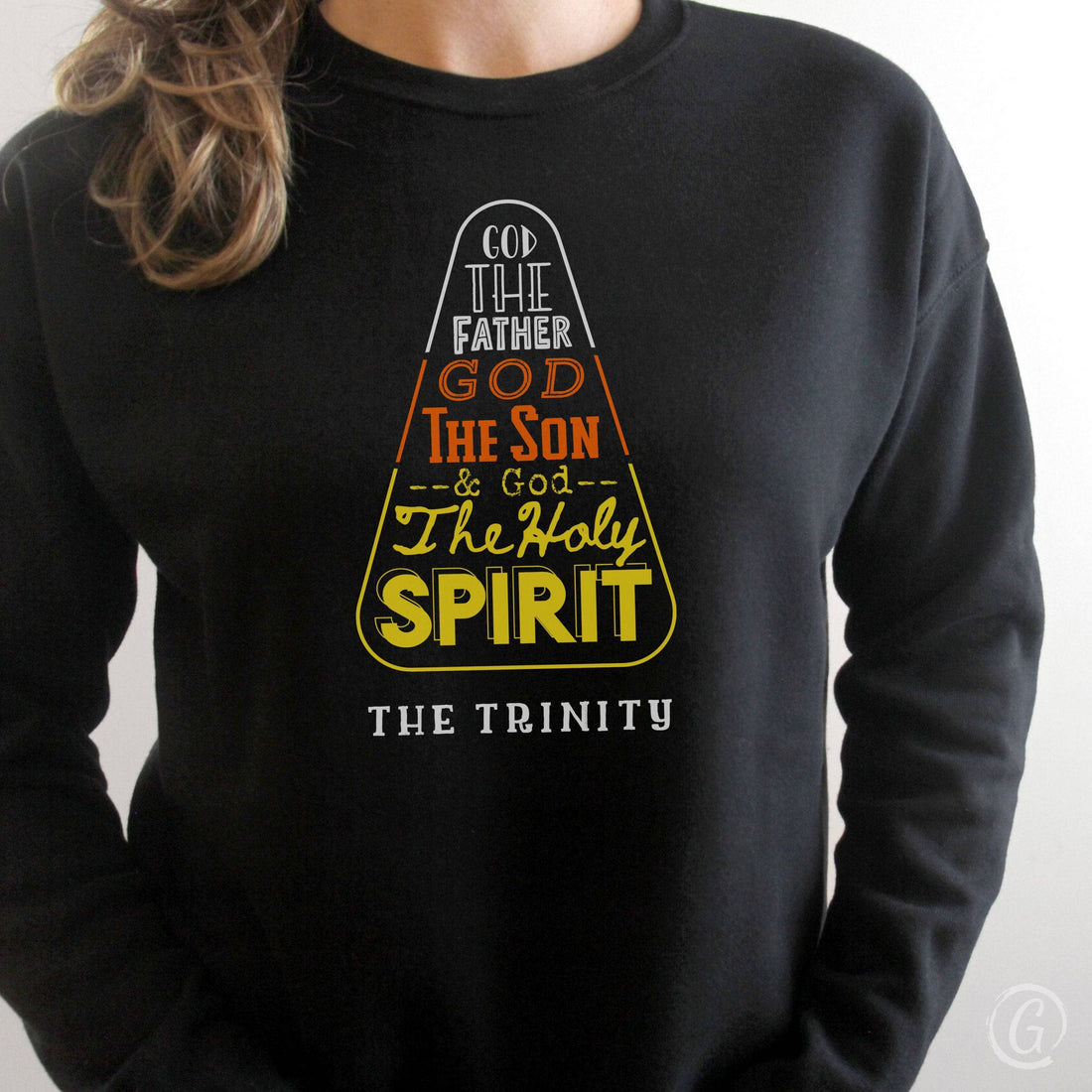 Candy Corn Trinity Premium Unisex Sweatshirt Black