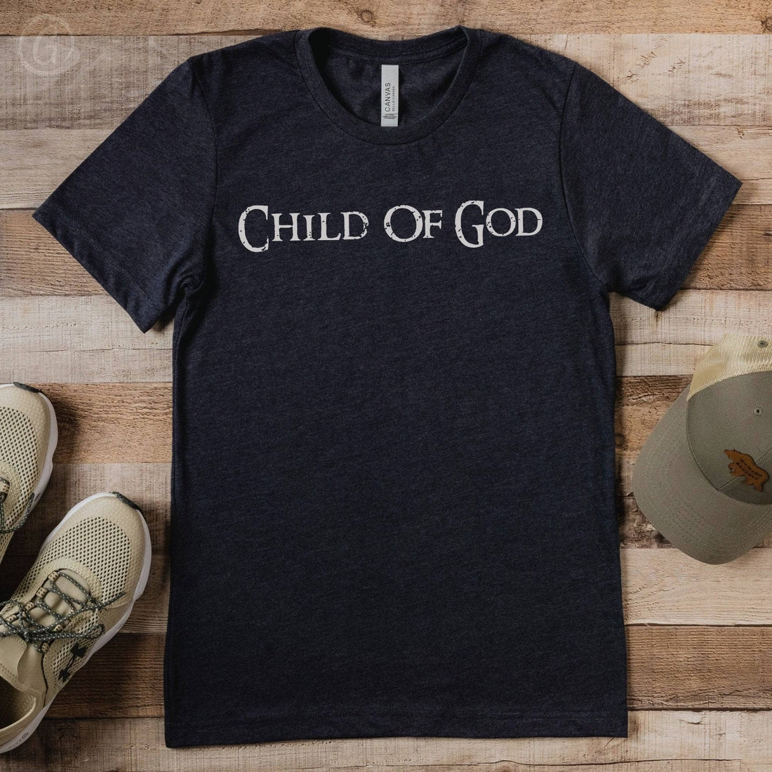 Child Of God John 1:12 Unisex T-Shirt Heathers Heather Midnight Navy