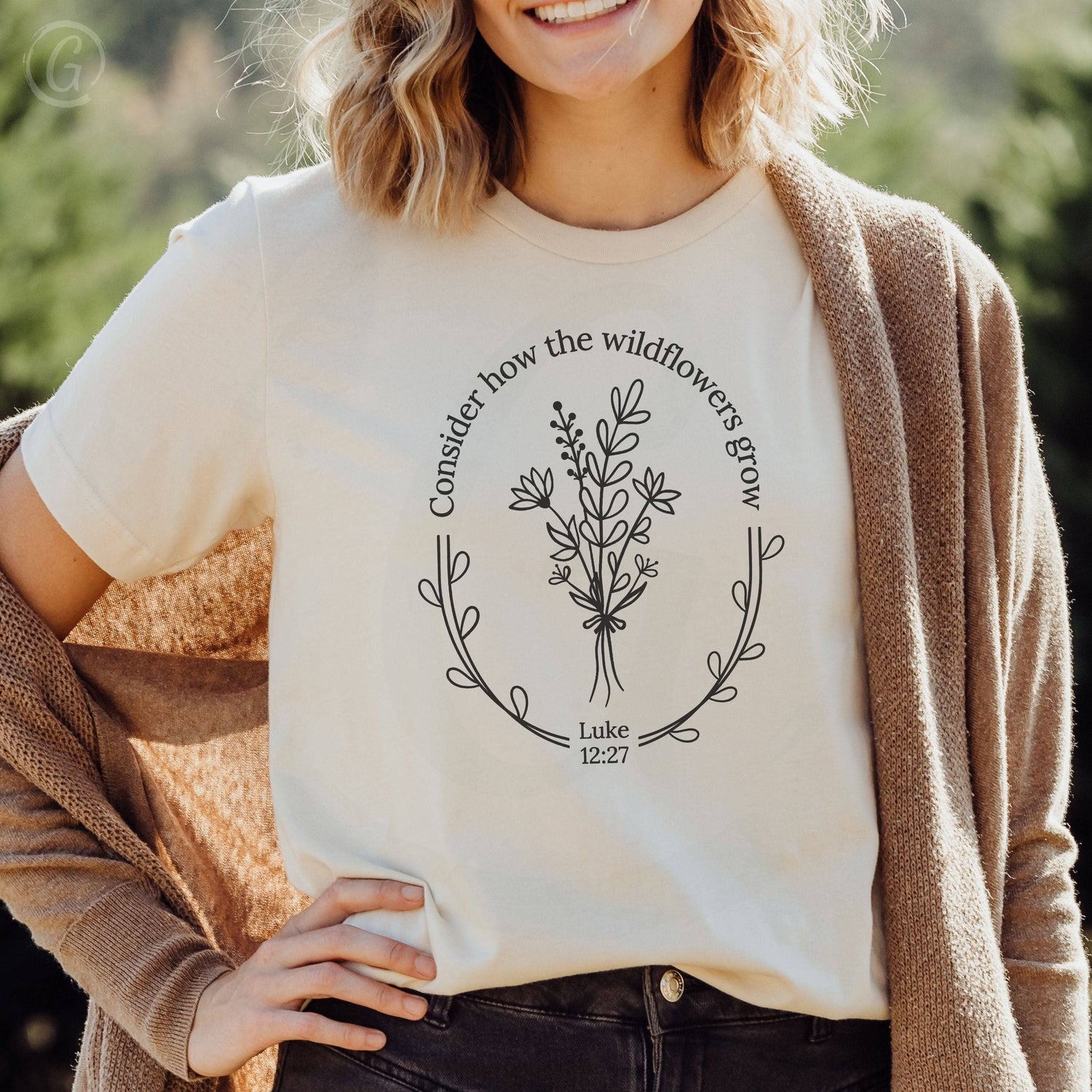 Consider How The Wildflowers Grow Unisex T-Shirt Classics Soft Cream