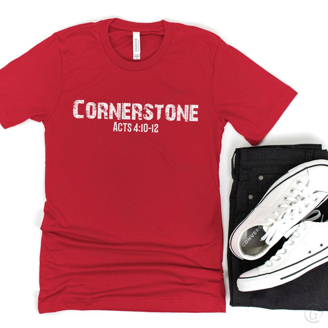 Cornerstone Acts 4:10-12 Unisex T-Shirt Classics Red