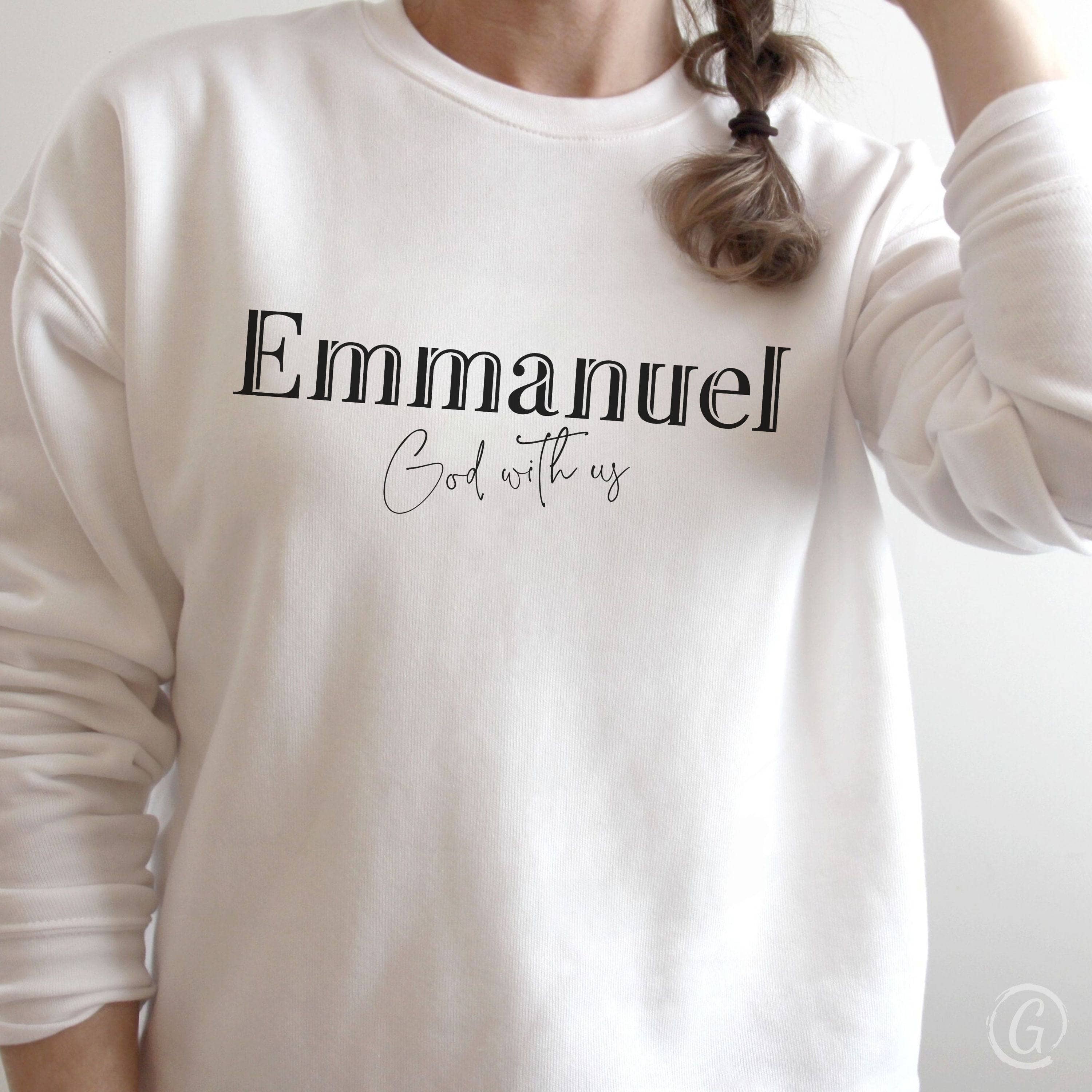 Emmanuel God With Us Premium Unisex Sweatshirt White