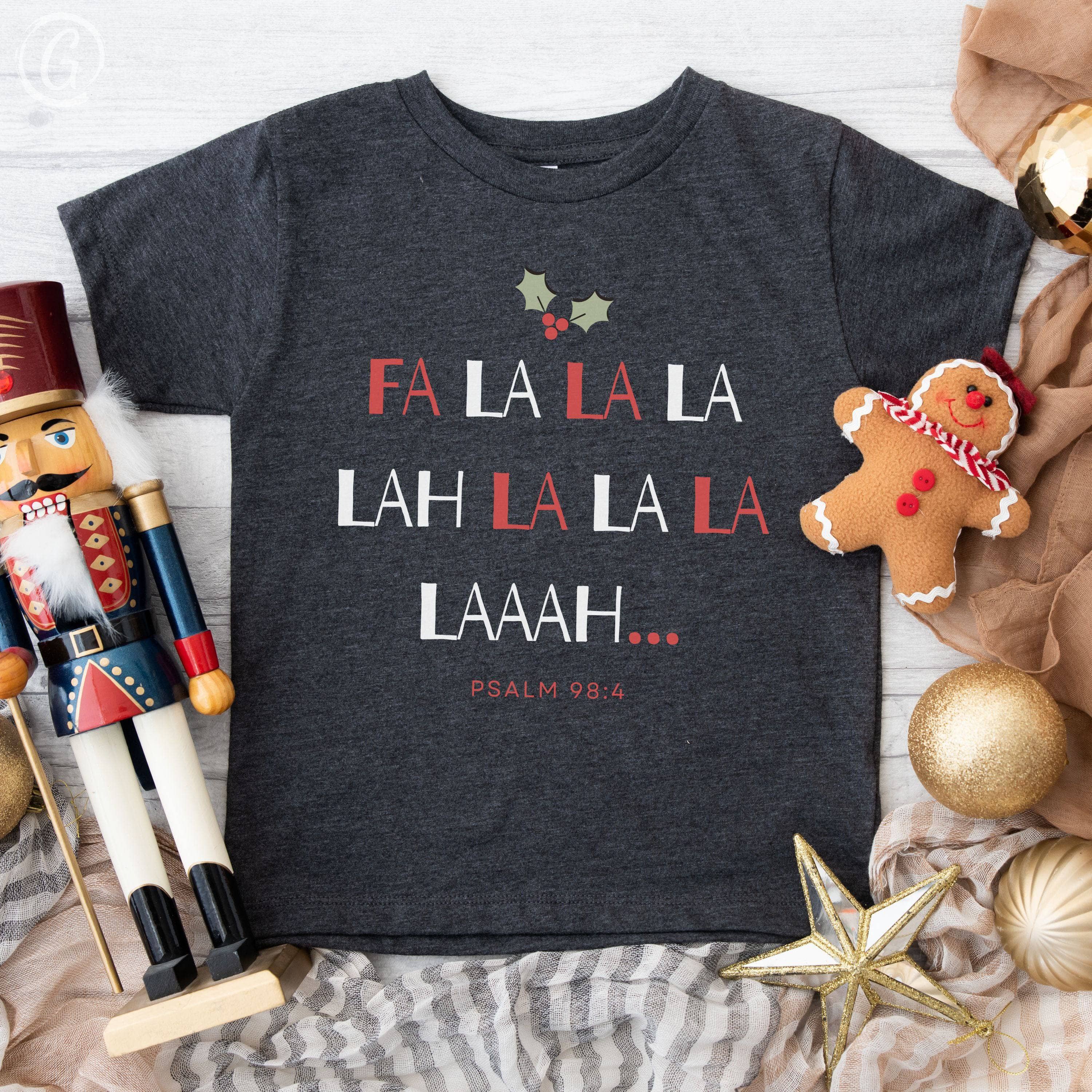 Fa La La... Unisex Toddler T-Shirt Dark Grey Heather