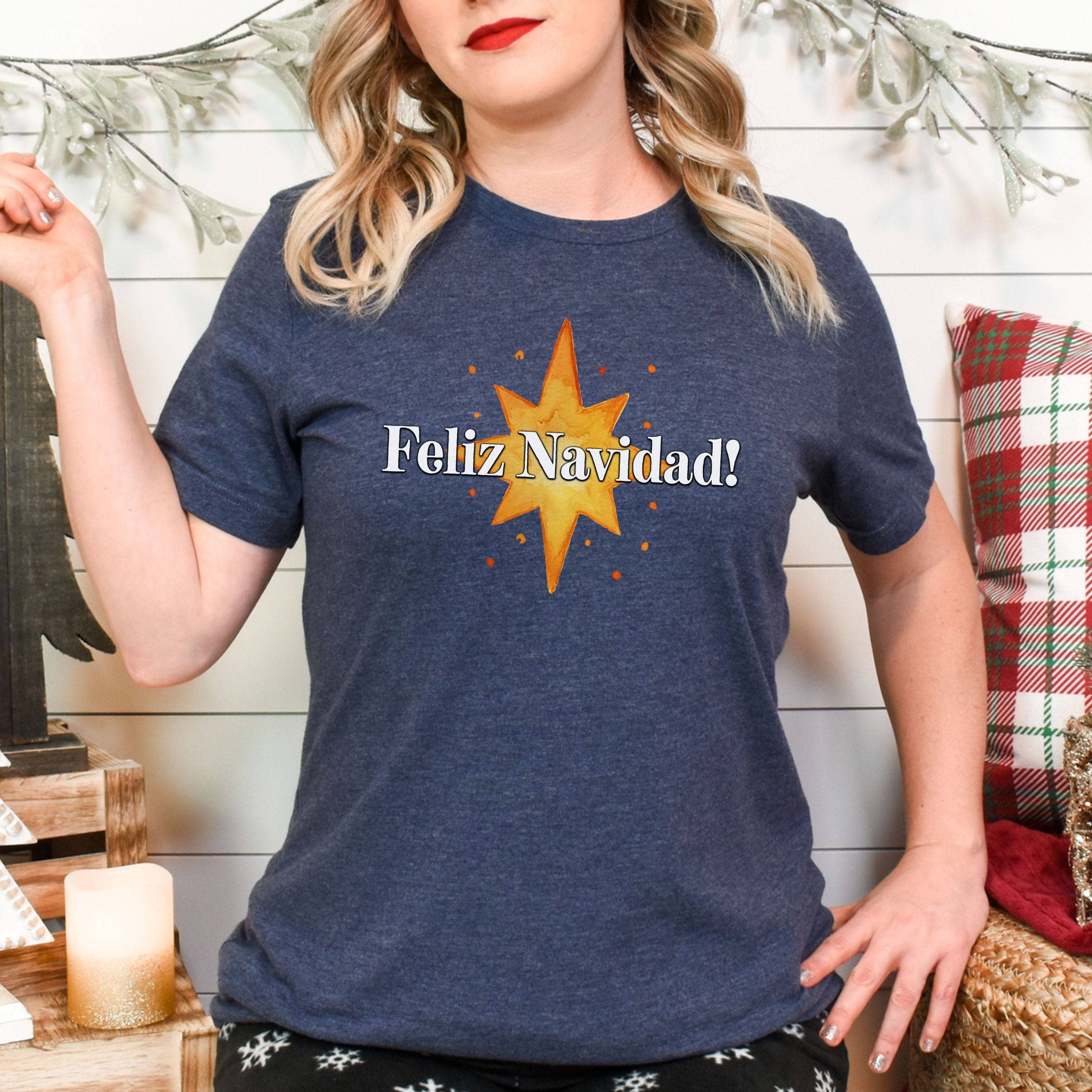 Feliz Navidad! Unisex T-Shirt Heathers Heather Navy