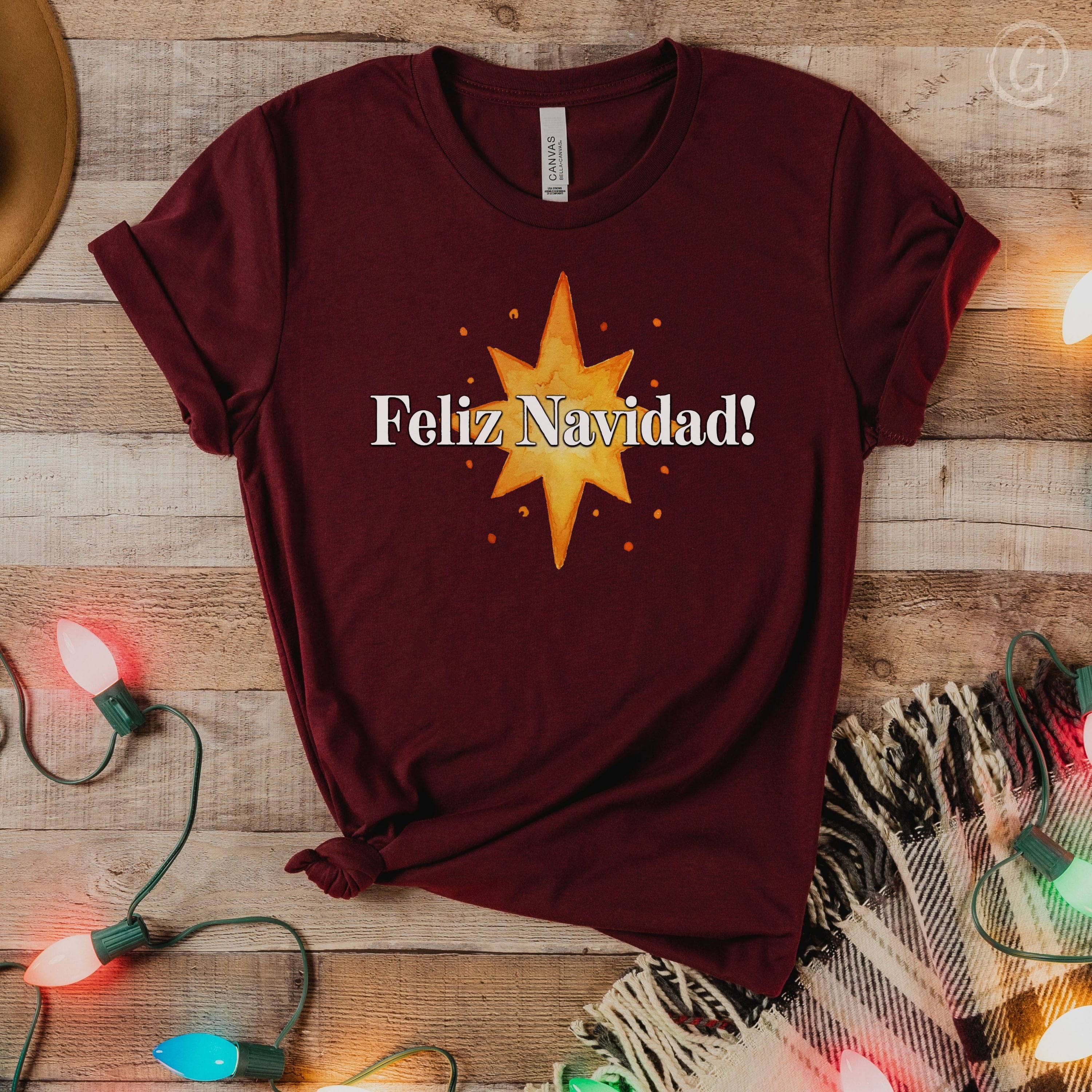 Feliz Navidad! Unisex T-Shirt Classics Maroon