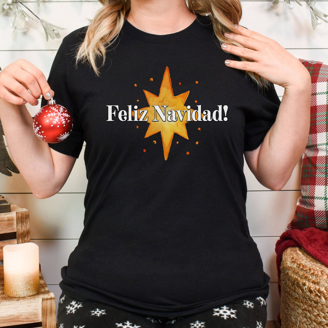 Feliz Navidad! Unisex T-Shirt Classics Black