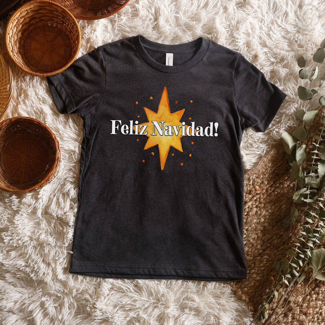 Feliz Navidad! Youth T-Shirt Dark Grey Heather