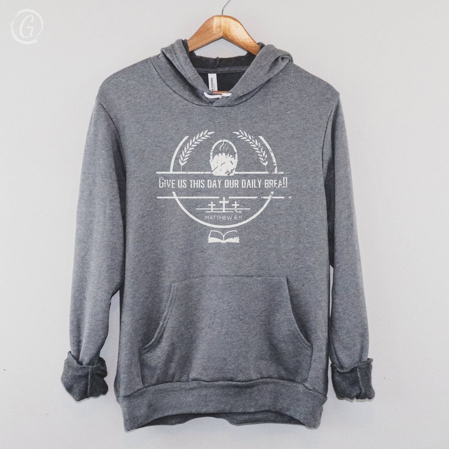 Give Us This Day Our Daily Bread Premium Unisex Pullover Hoodie Deep Heather