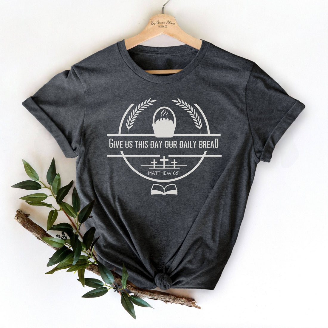 Give Us This Day Our Daily Bread Unisex T-Shirt Heathers Dark Grey Heather