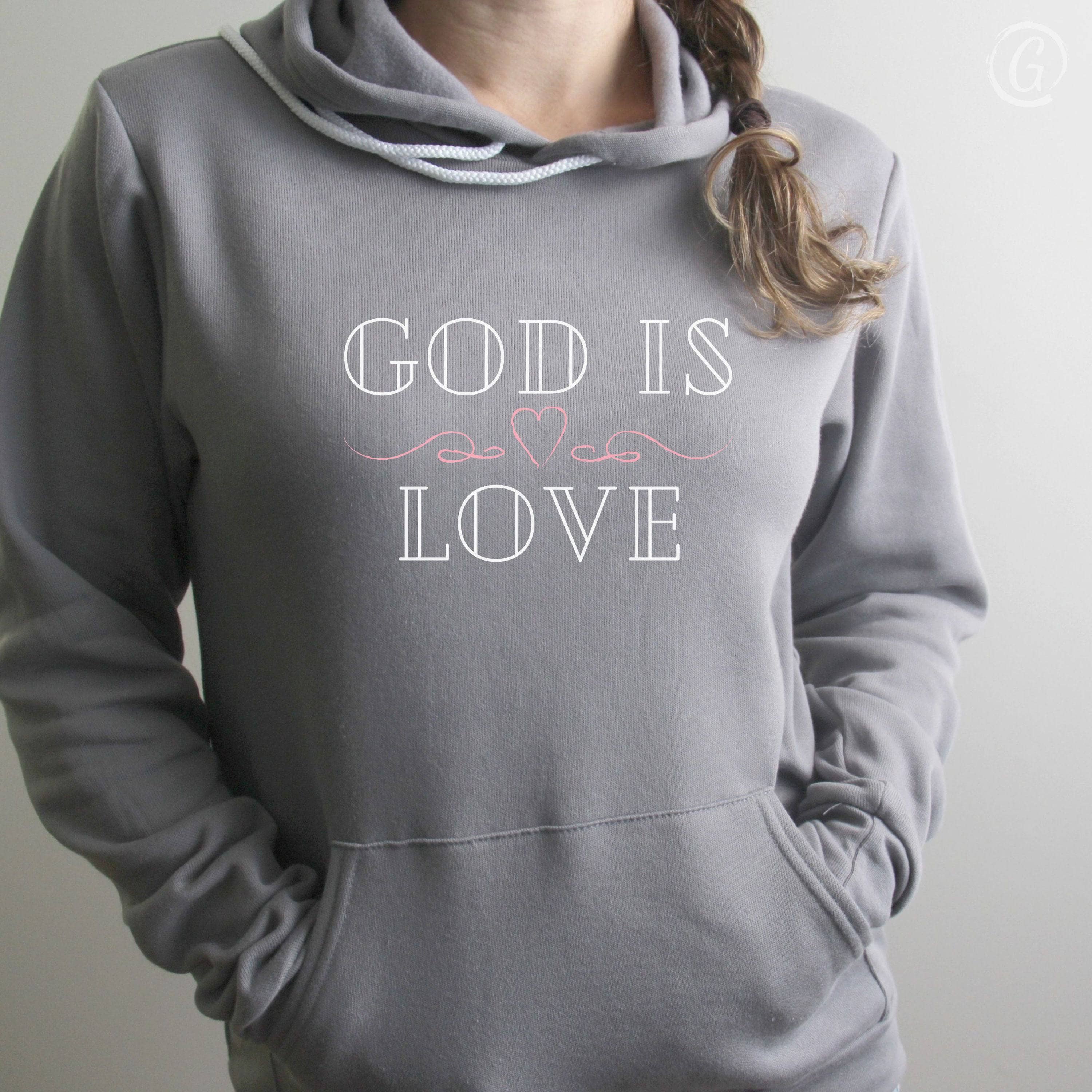 God Is Love Premium Unisex Pullover Hoodie Storm