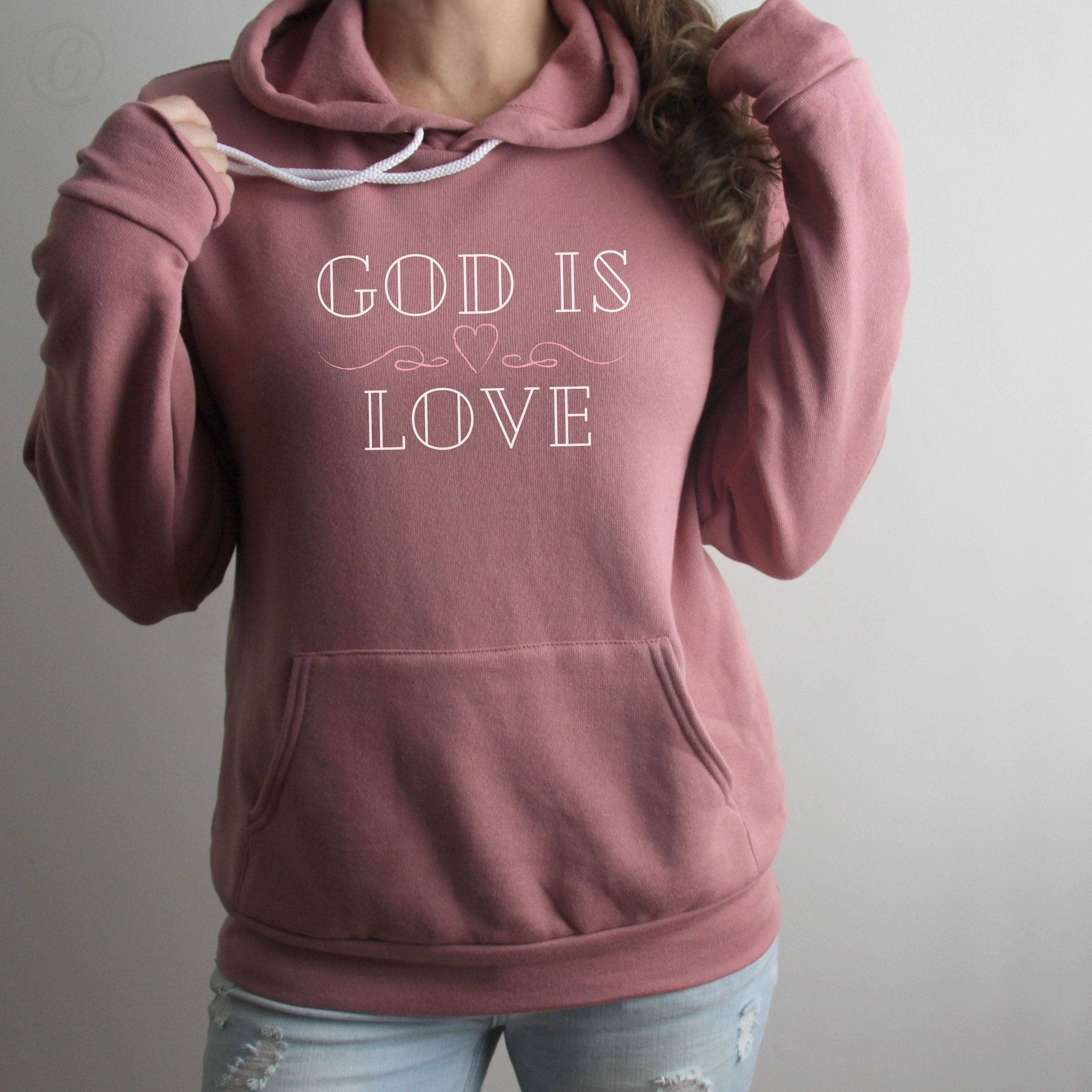 God Is Love Premium Unisex Pullover Hoodie Mauve