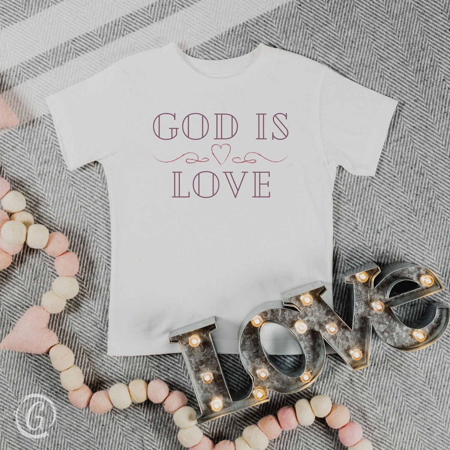 God Is Love Unisex Toddler T-Shirt White